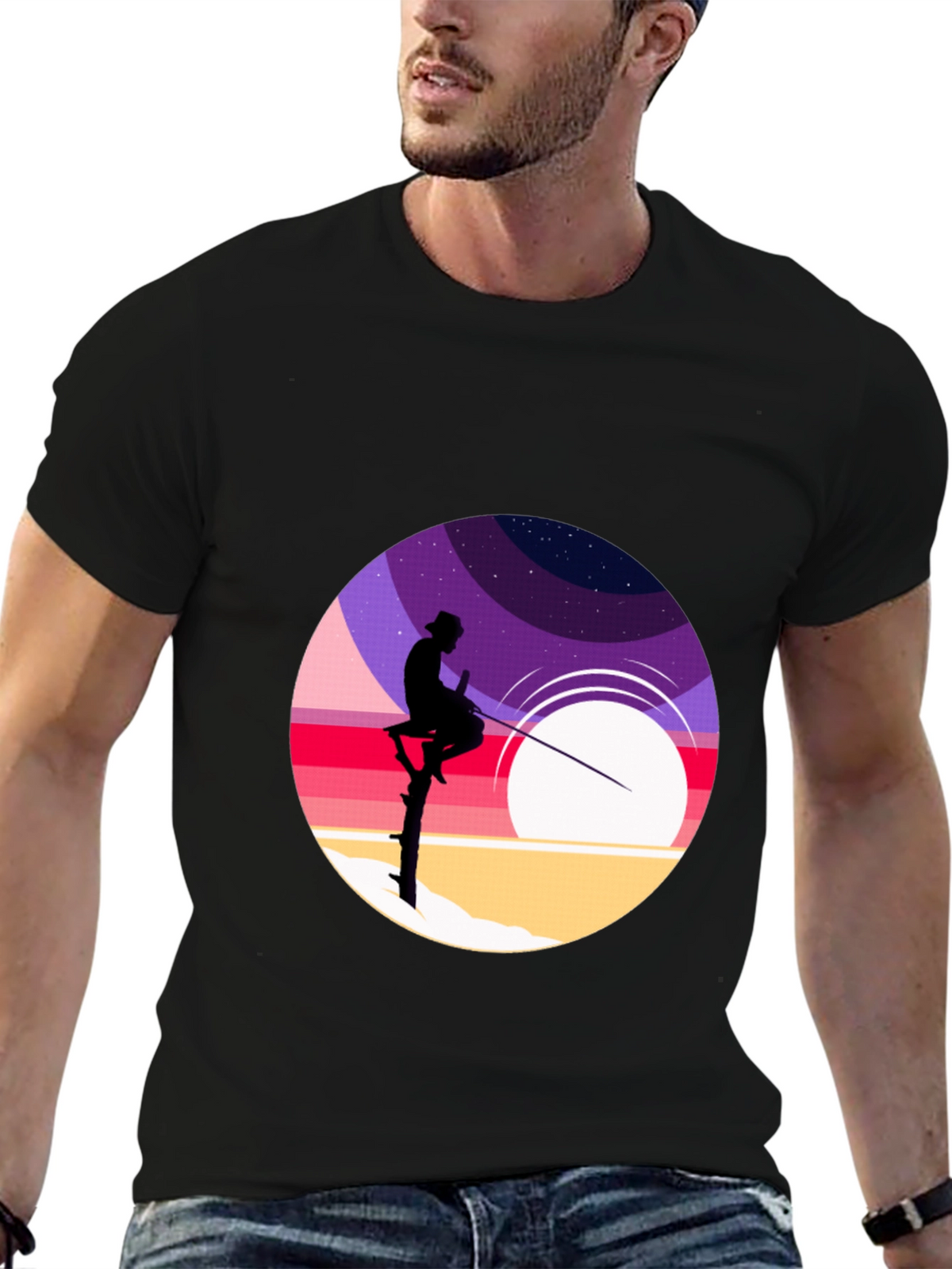 Stilt Fisherman Graphic Tee - Retro Design