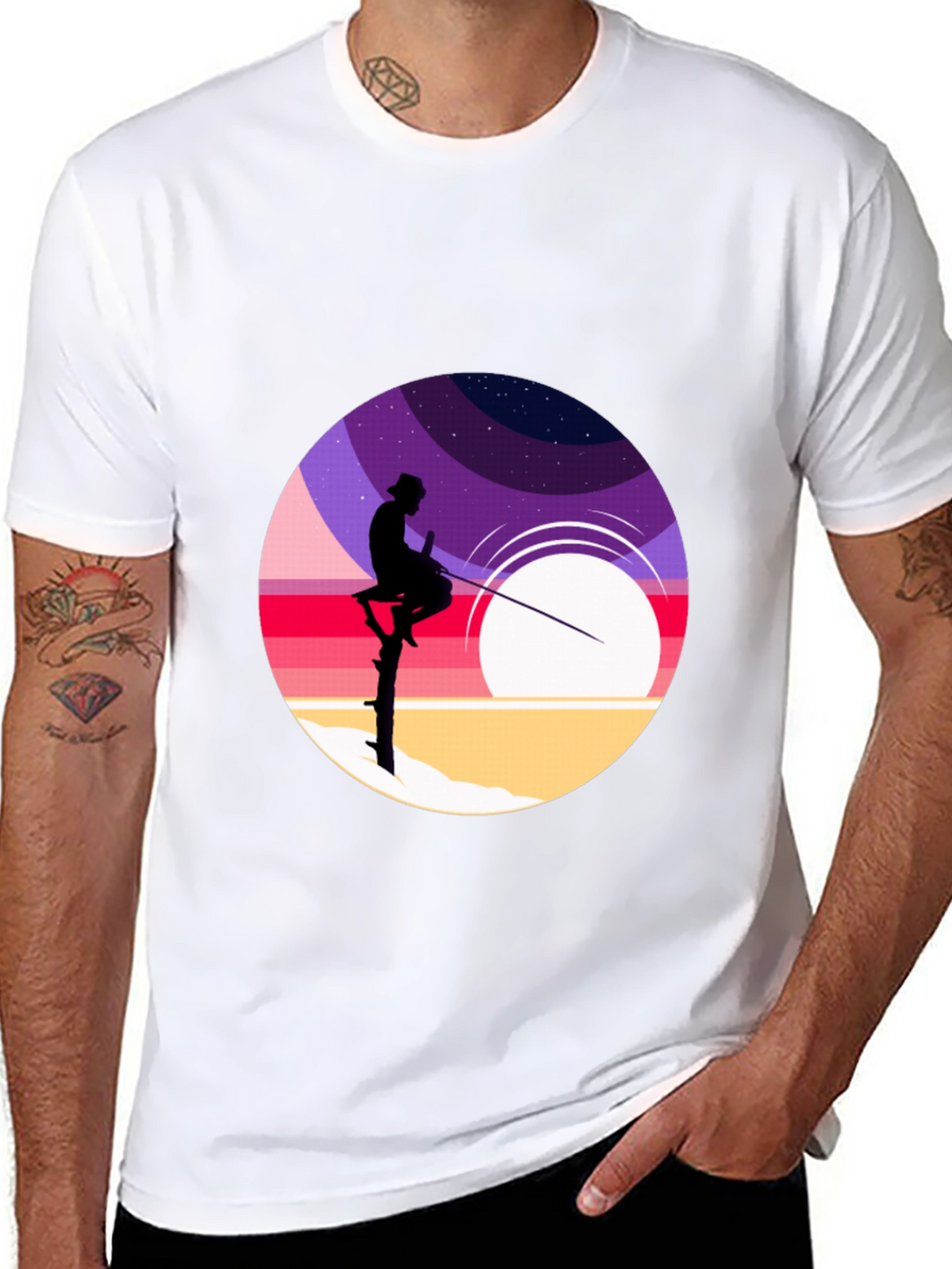 Stilt Fisherman Graphic Tee - Retro Design
