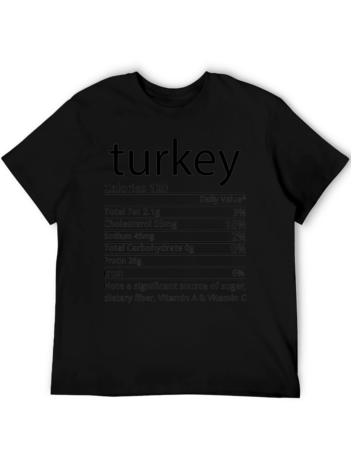 Turkey Nutrition Facts T-Shirt