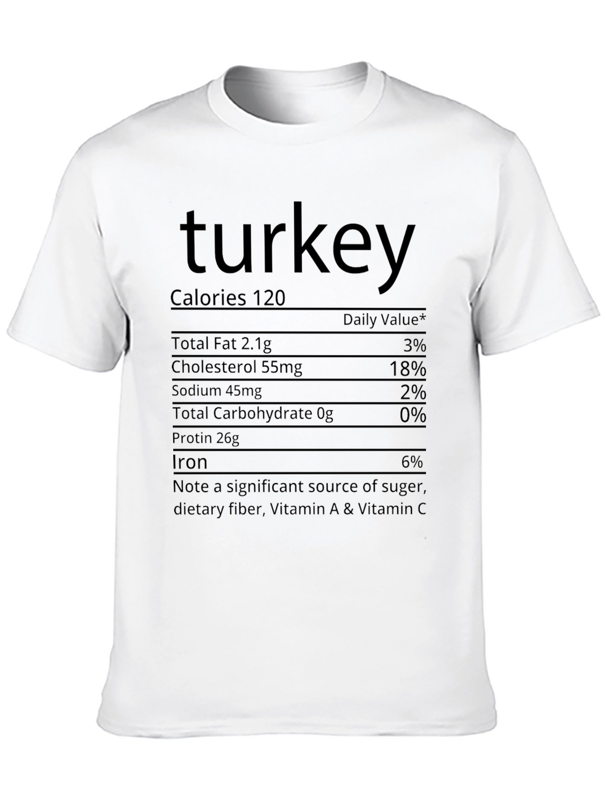 Turkey Nutrition Facts T-Shirt