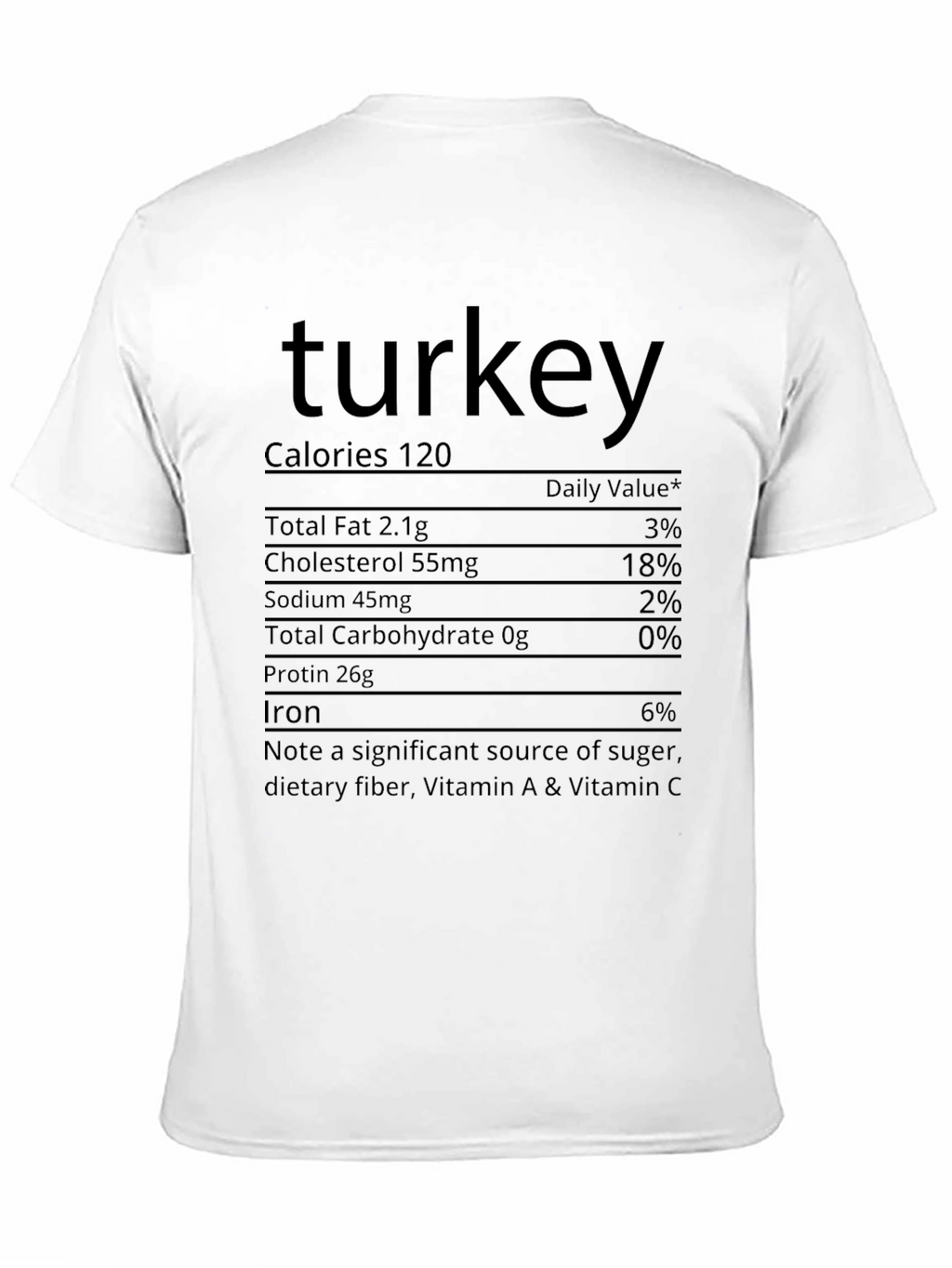 Turkey Nutrition Facts T-Shirt
