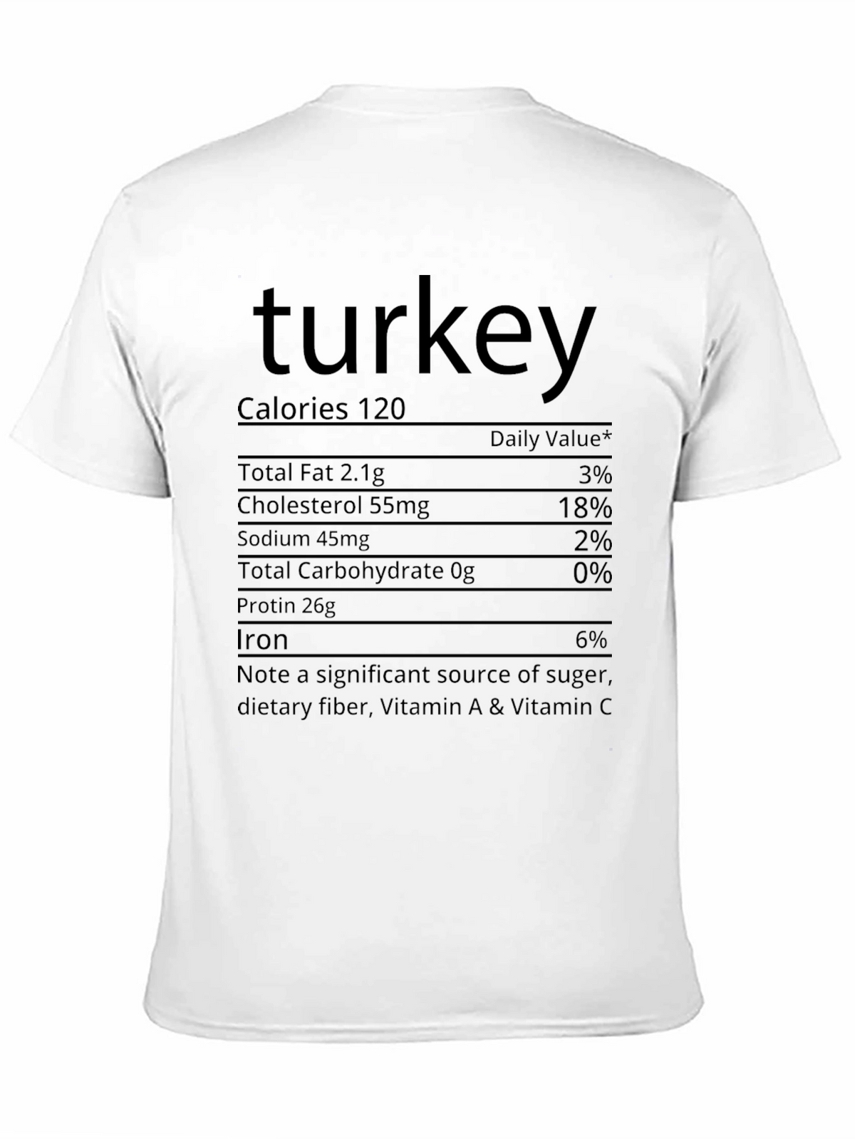 Turkey Nutrition Facts T-Shirt