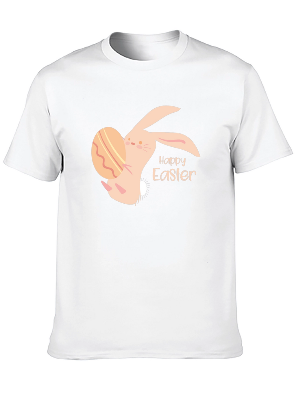 Happy Easter Bunny Egg Graphic Tee - Black