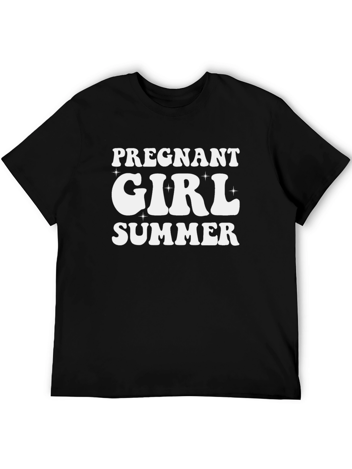 Pregnant Girl Summer Black T-Shirt