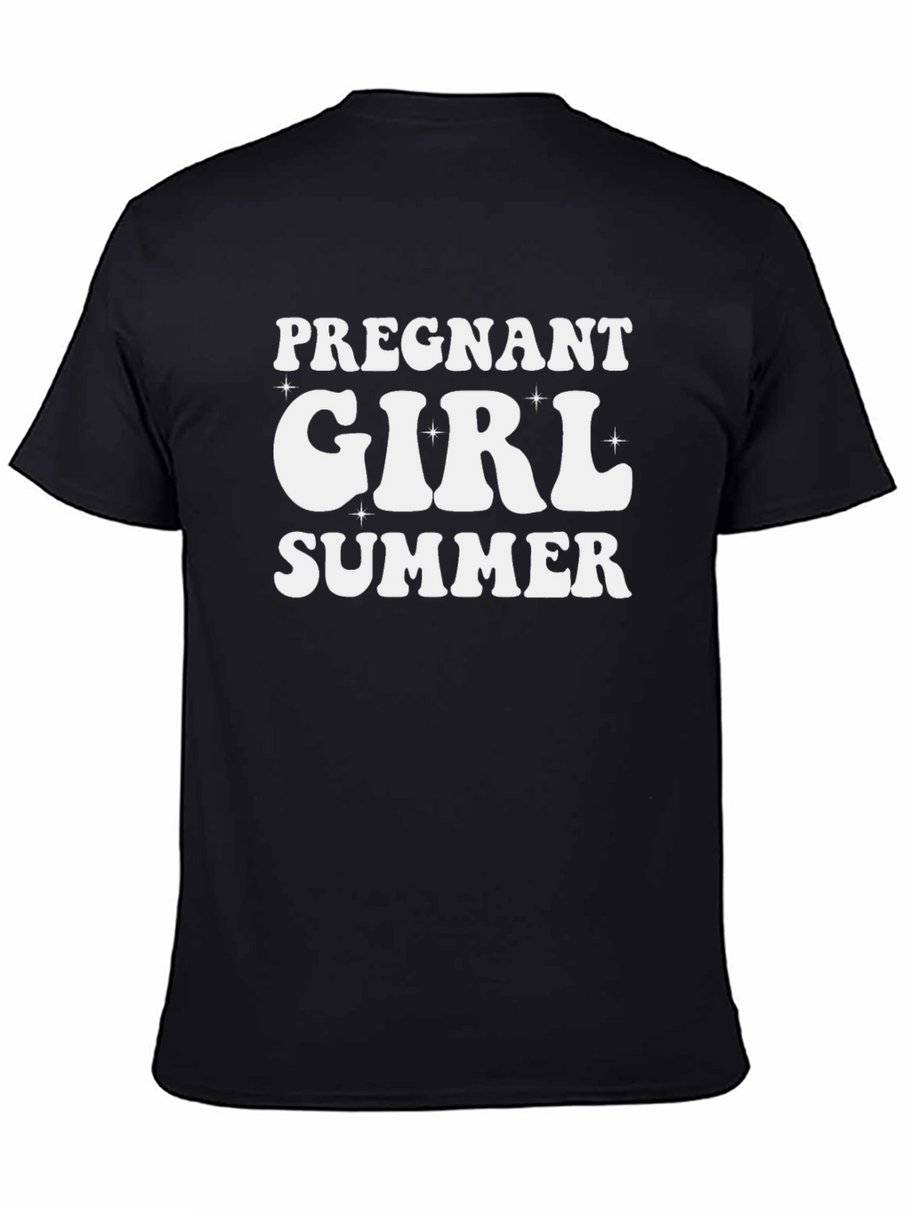 Pregnant Girl Summer Black T-Shirt