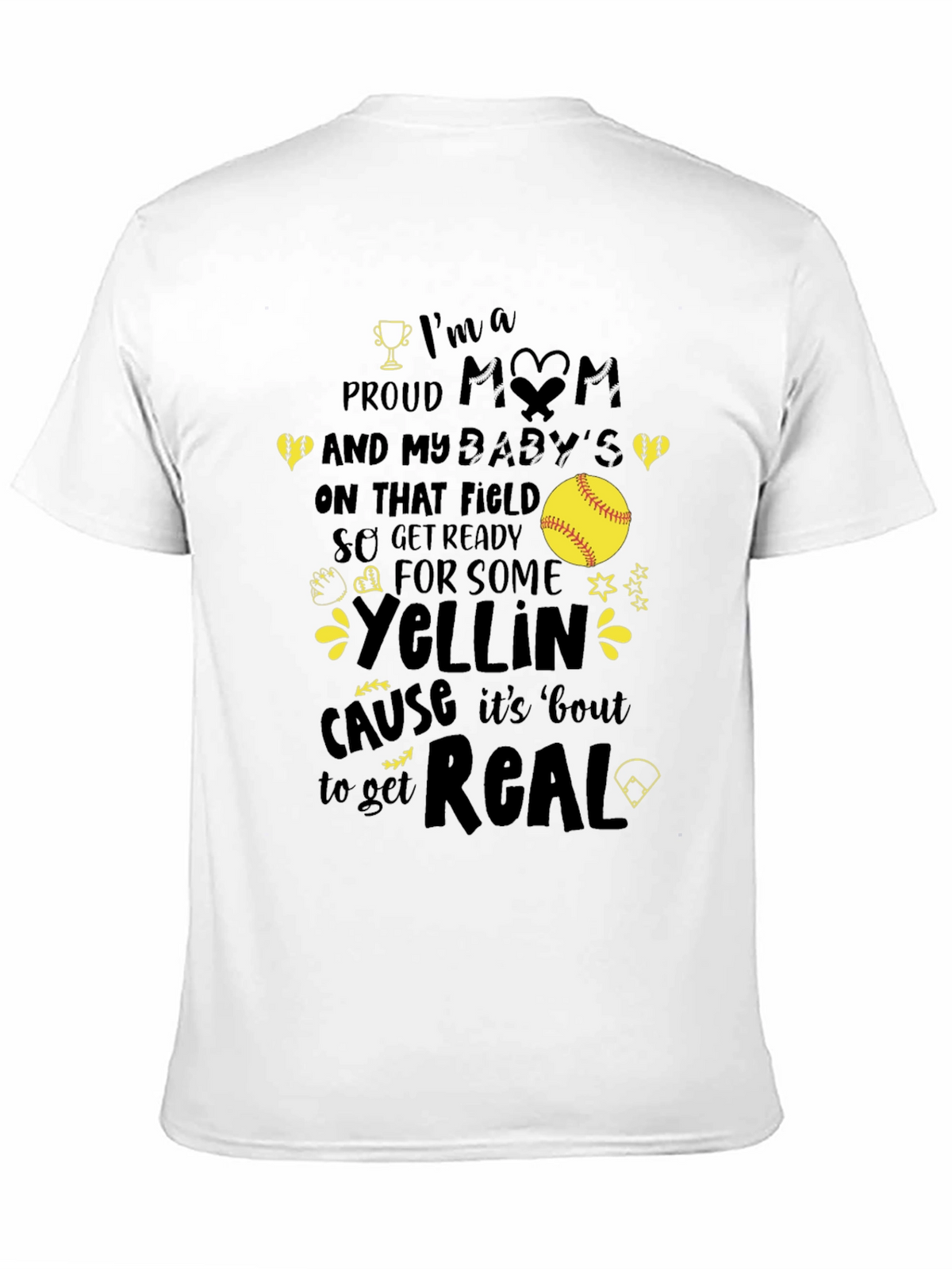 Proud Mom Softball T-Shirt - Game Day Apparel