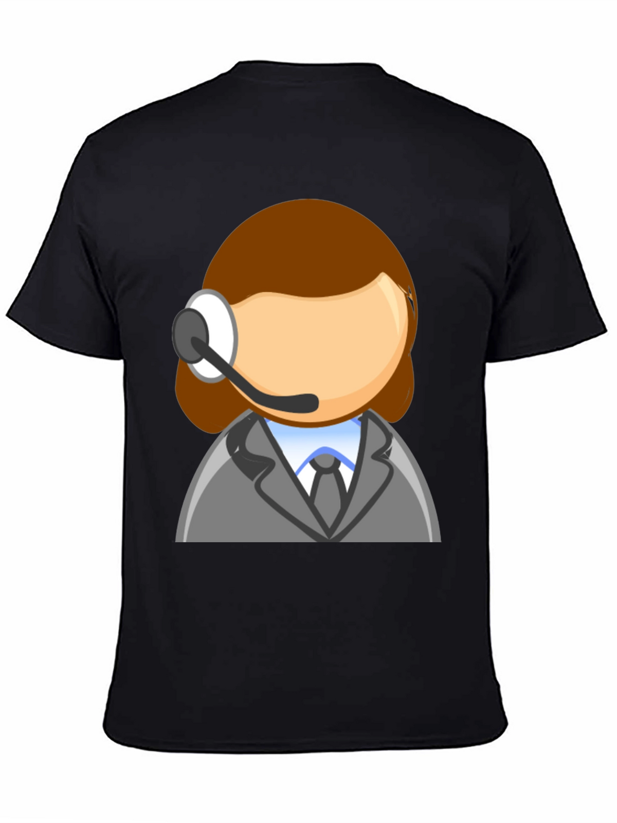 Call Center Agent Cartoon T-Shirt