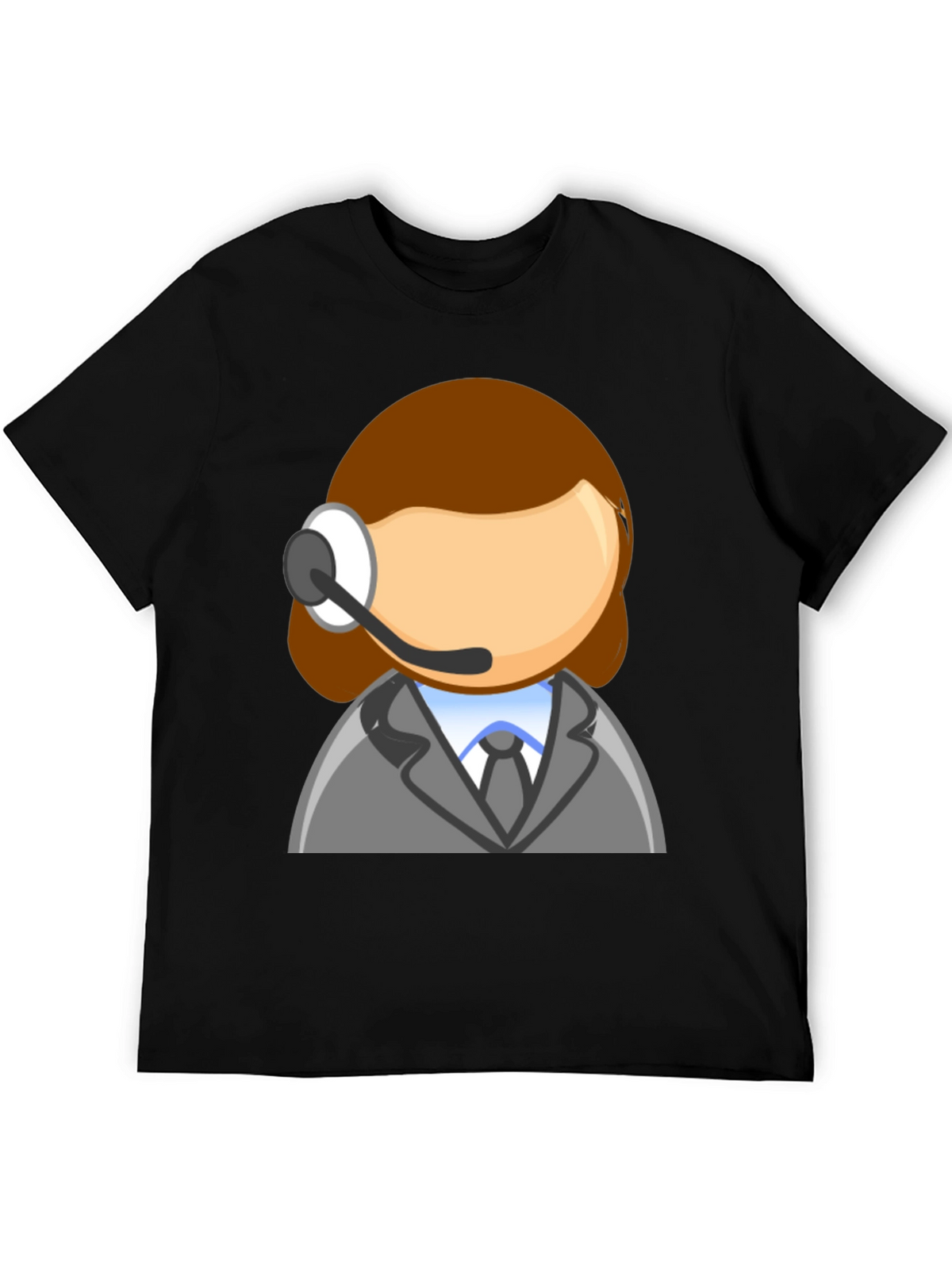 Call Center Agent Cartoon T-Shirt