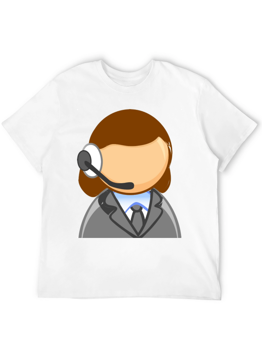 Call Center Agent Cartoon T-Shirt