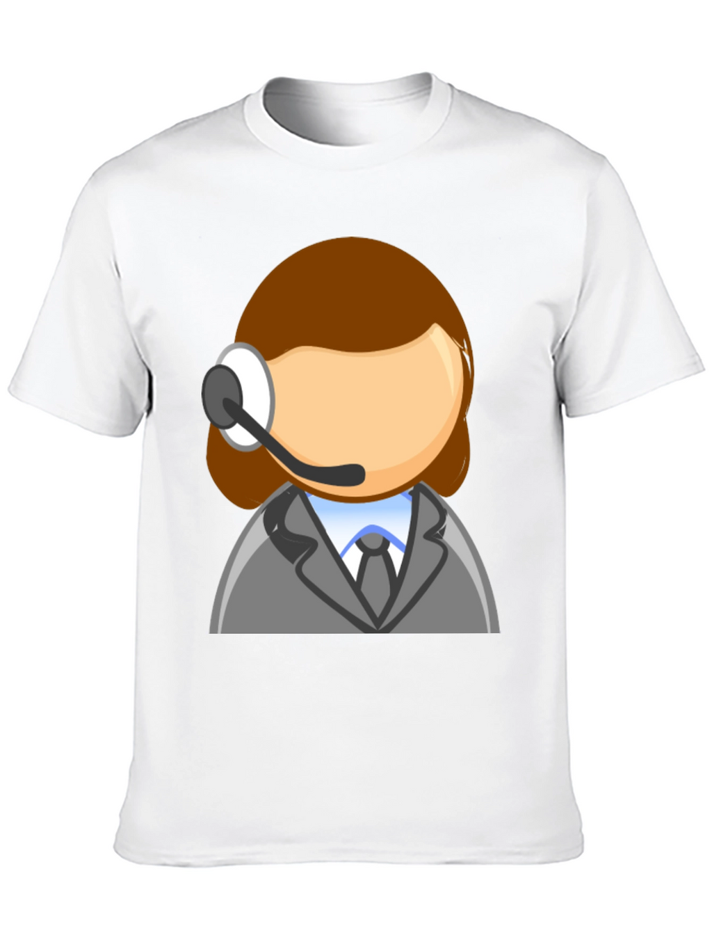 Call Center Agent Cartoon T-Shirt