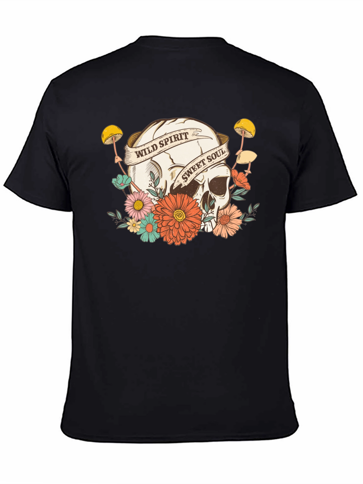 Wild Spirit Skull Graphic T-Shirt