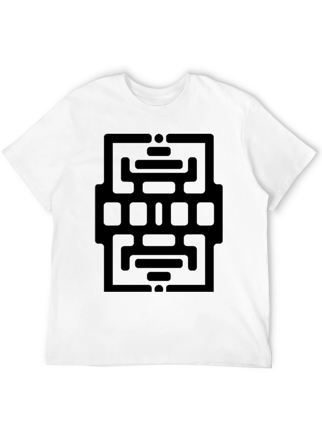 Modern Geometric Graphic Black T-Shirt