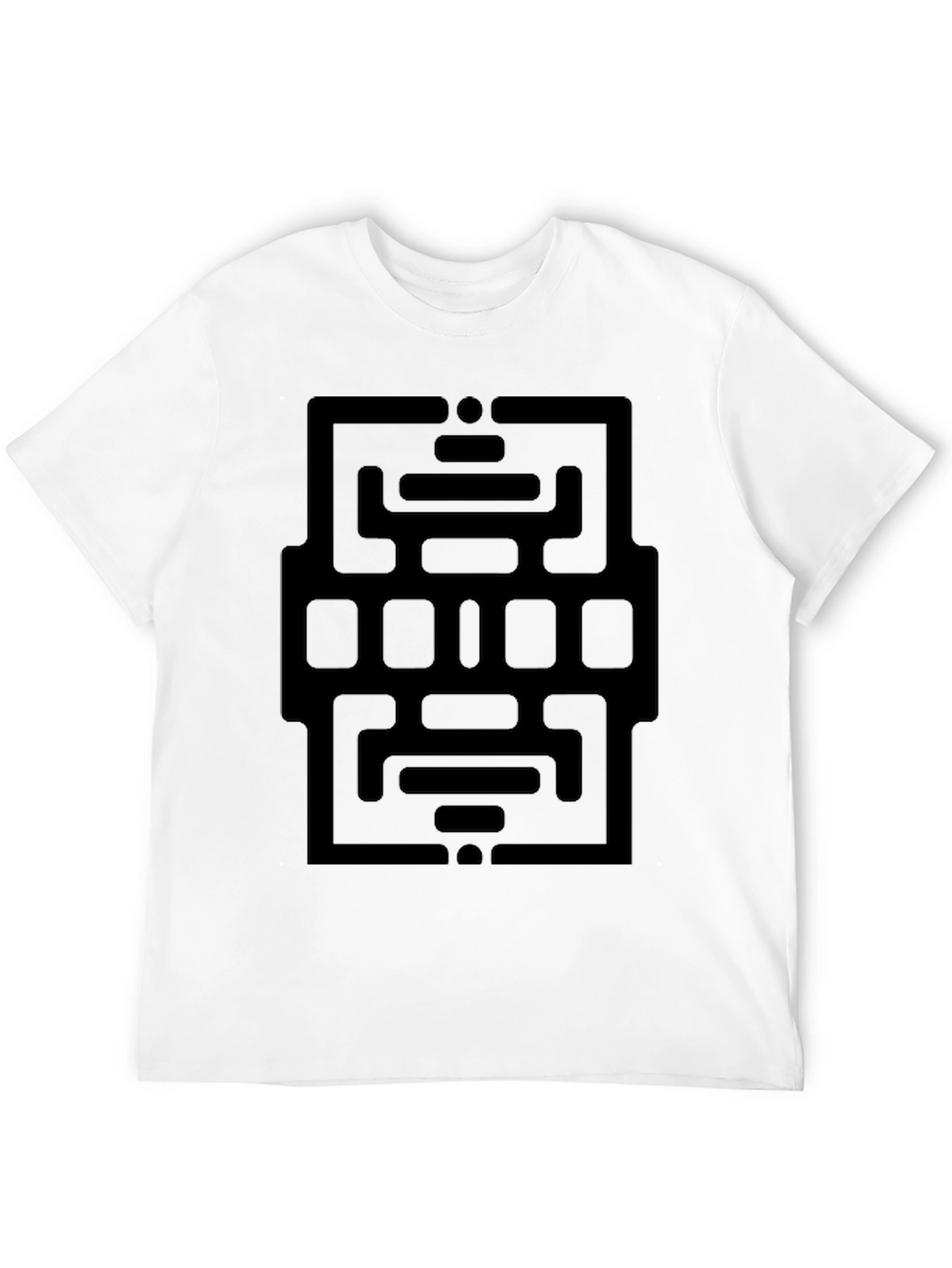 Modern Geometric Graphic Black T-Shirt