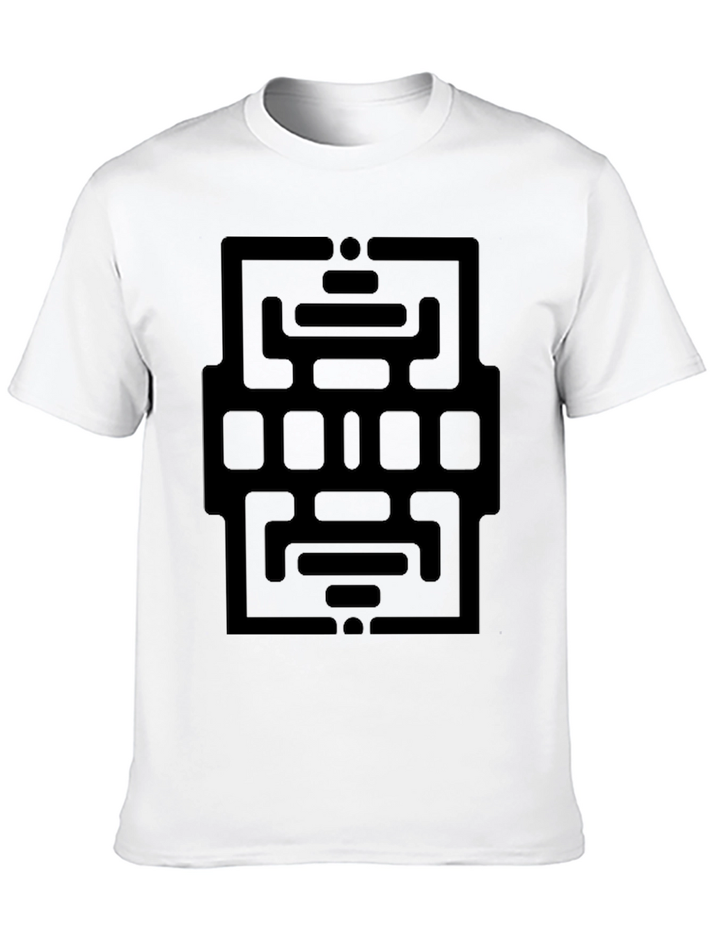 Modern Geometric Graphic Black T-Shirt