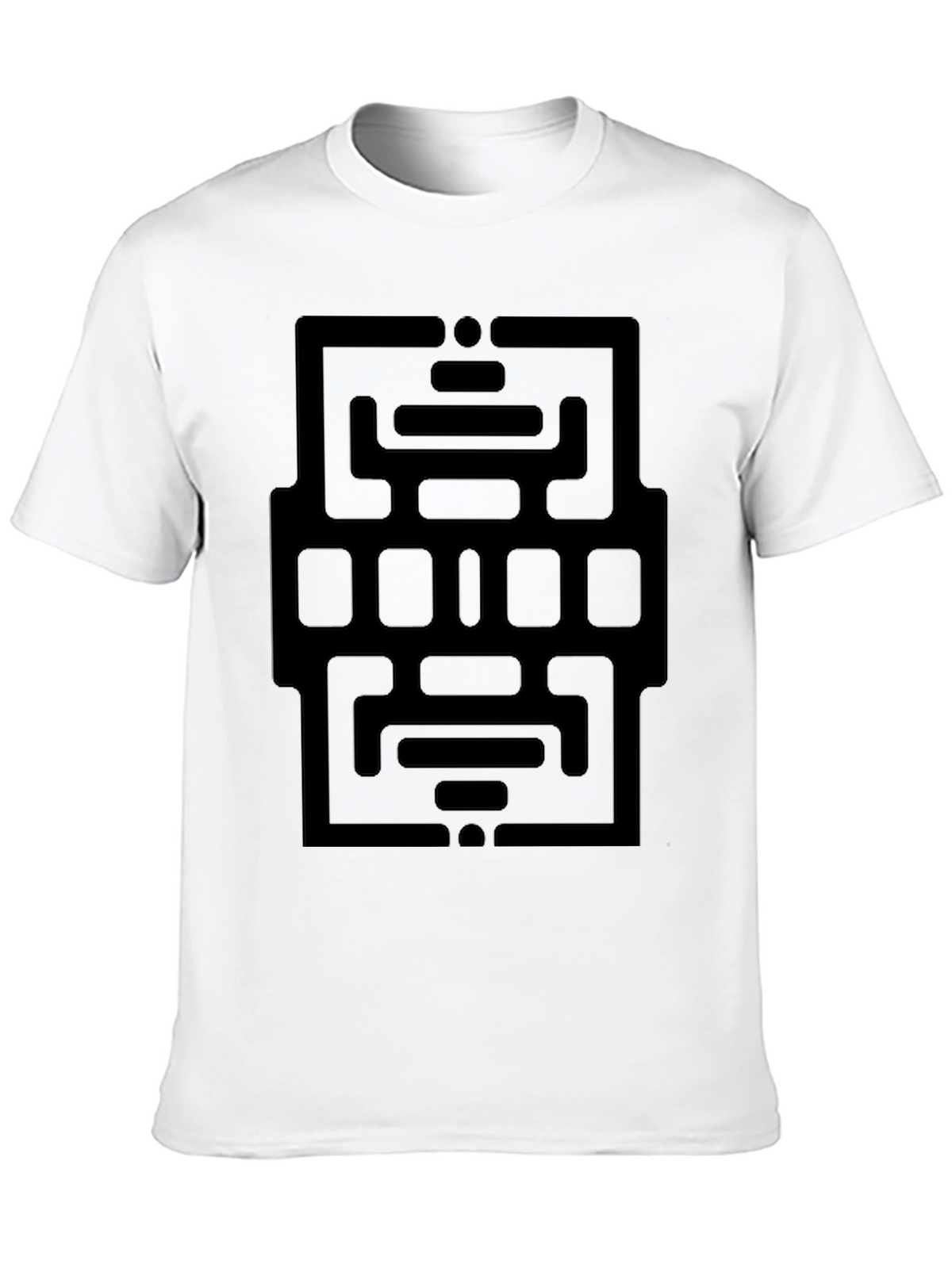 Modern Geometric Graphic Black T-Shirt