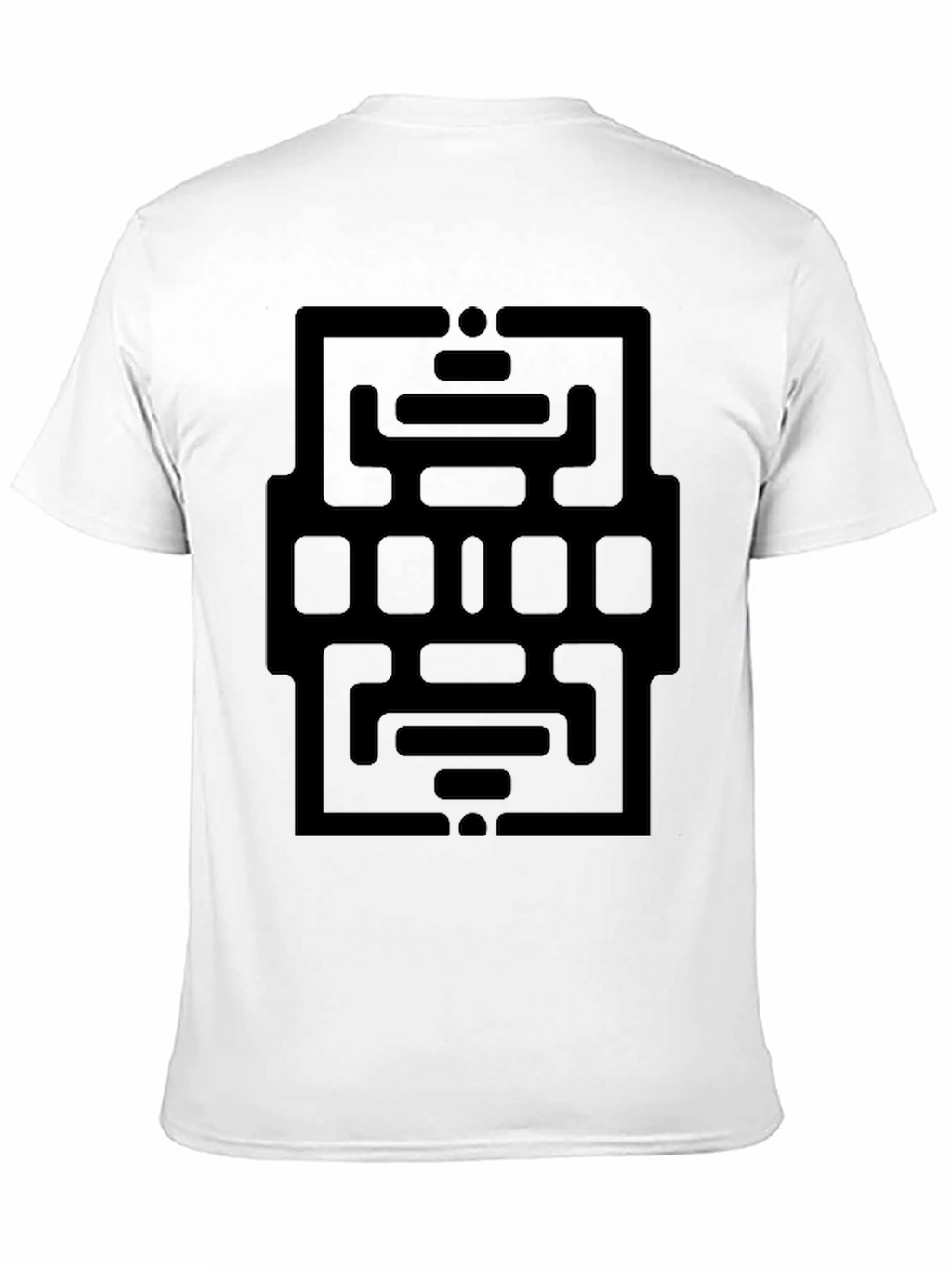 Modern Geometric Graphic Black T-Shirt