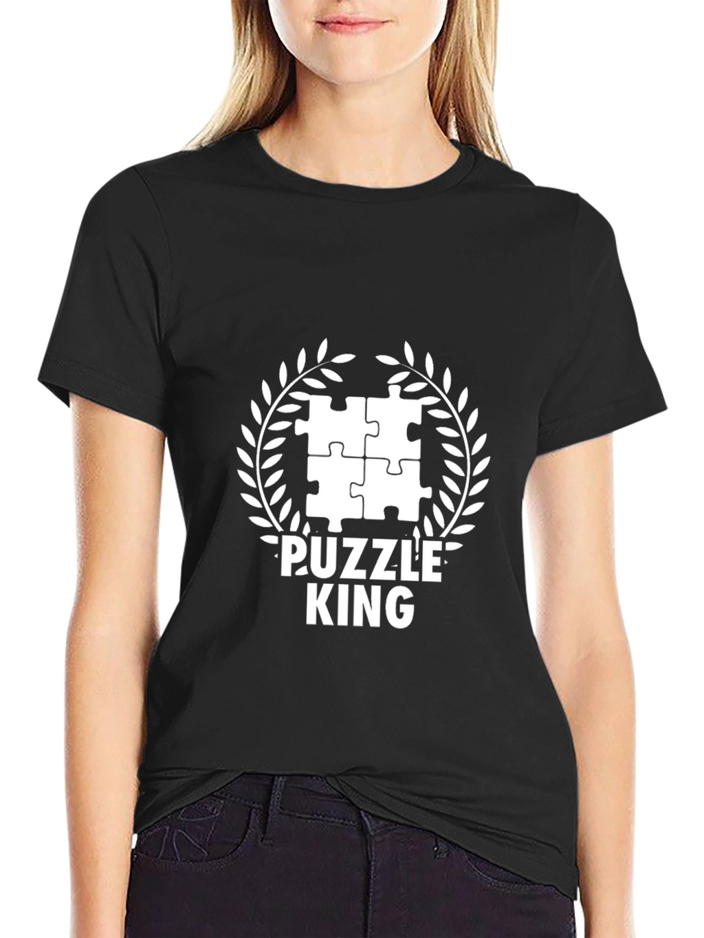 Puzzle King T-Shirt - Black Graphic Tee