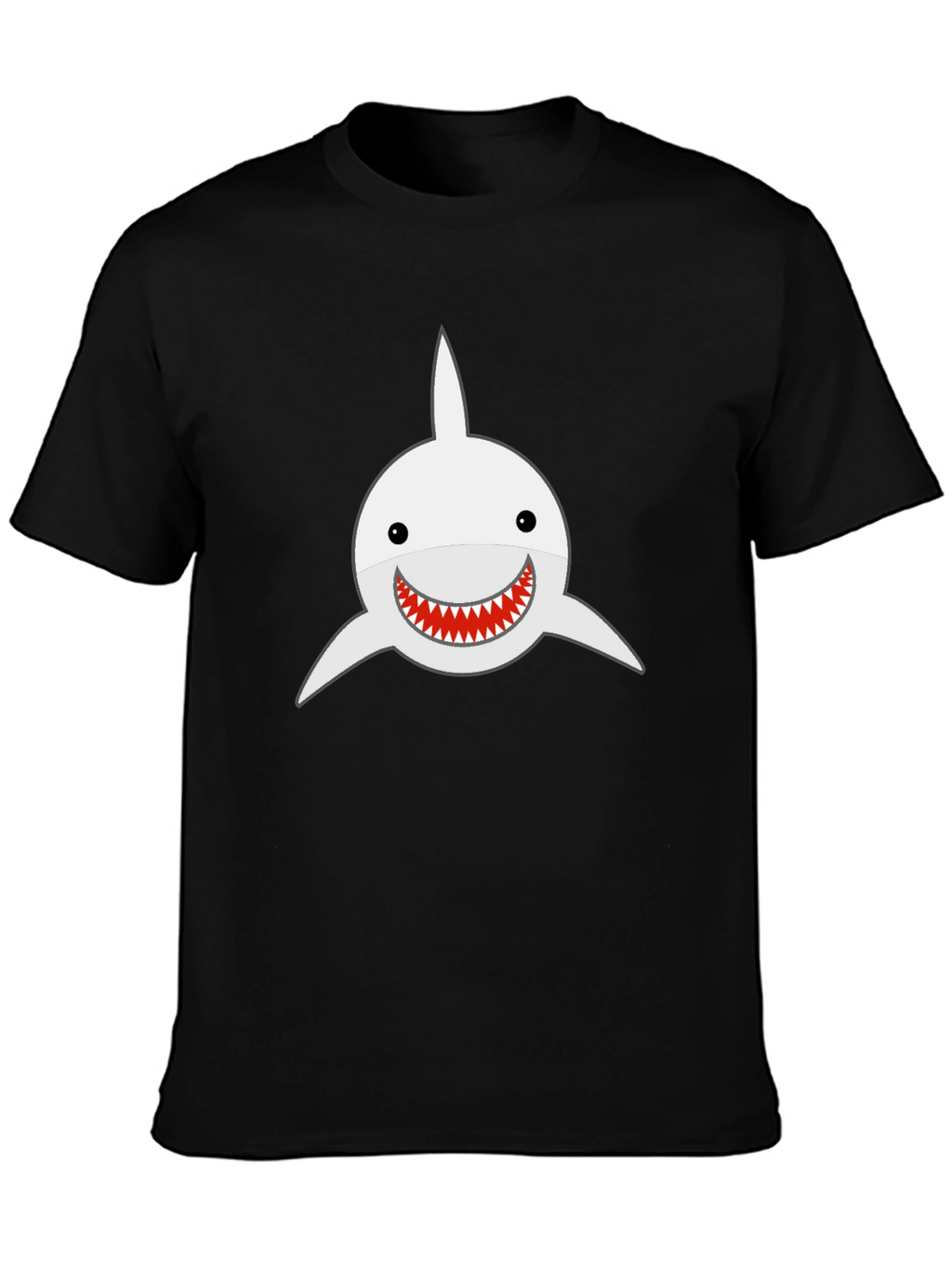Shark Smile T-Shirt - Black Cotton Tee
