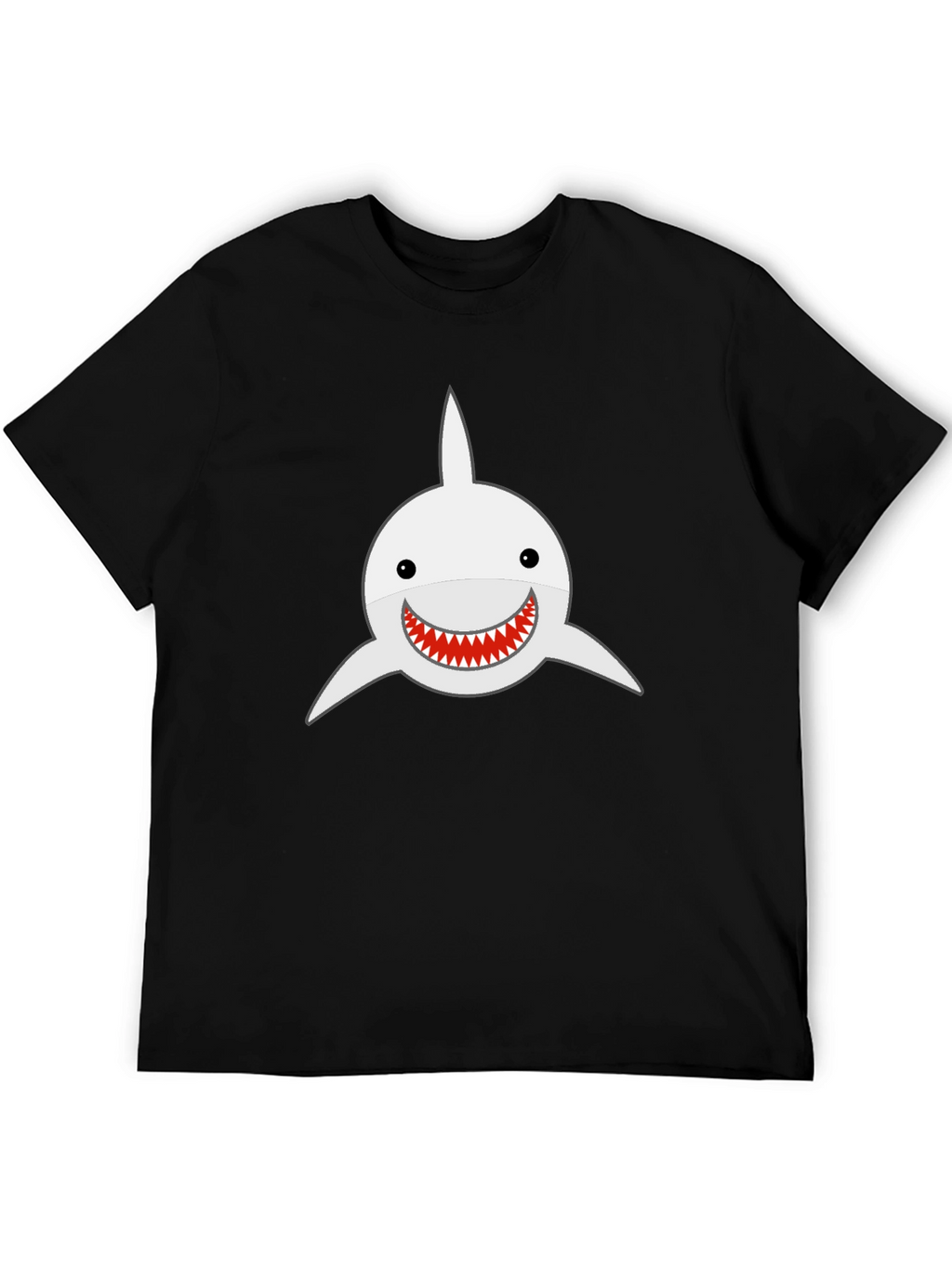 Shark Smile T-Shirt - Black Cotton Tee