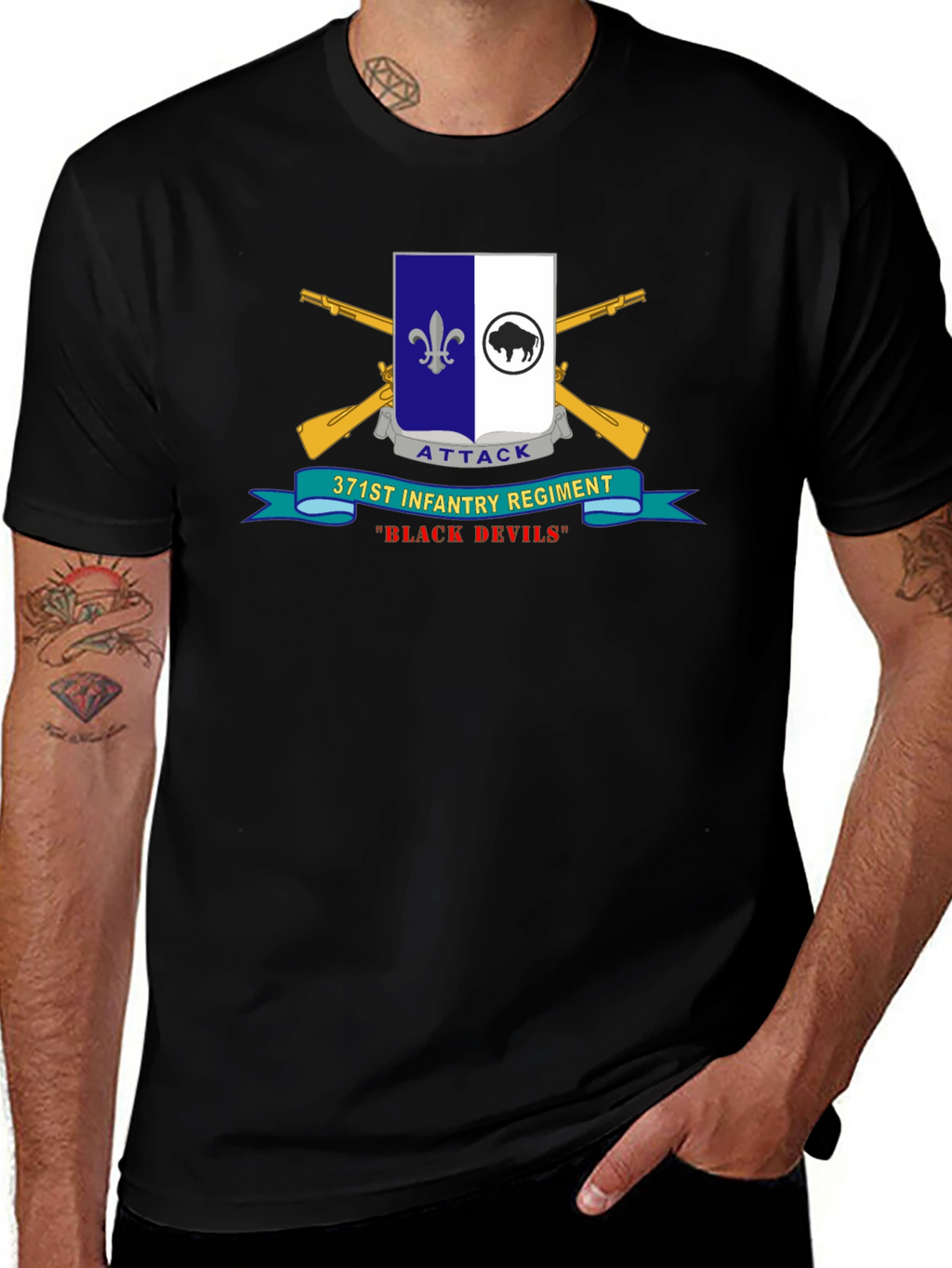 371st Infantry Regiment Black Devils T-Shirt