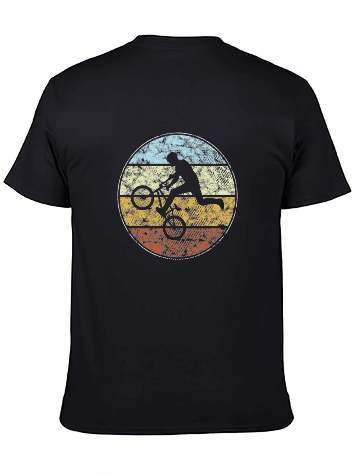 Retro BMX Rider Graphic Tee - Black