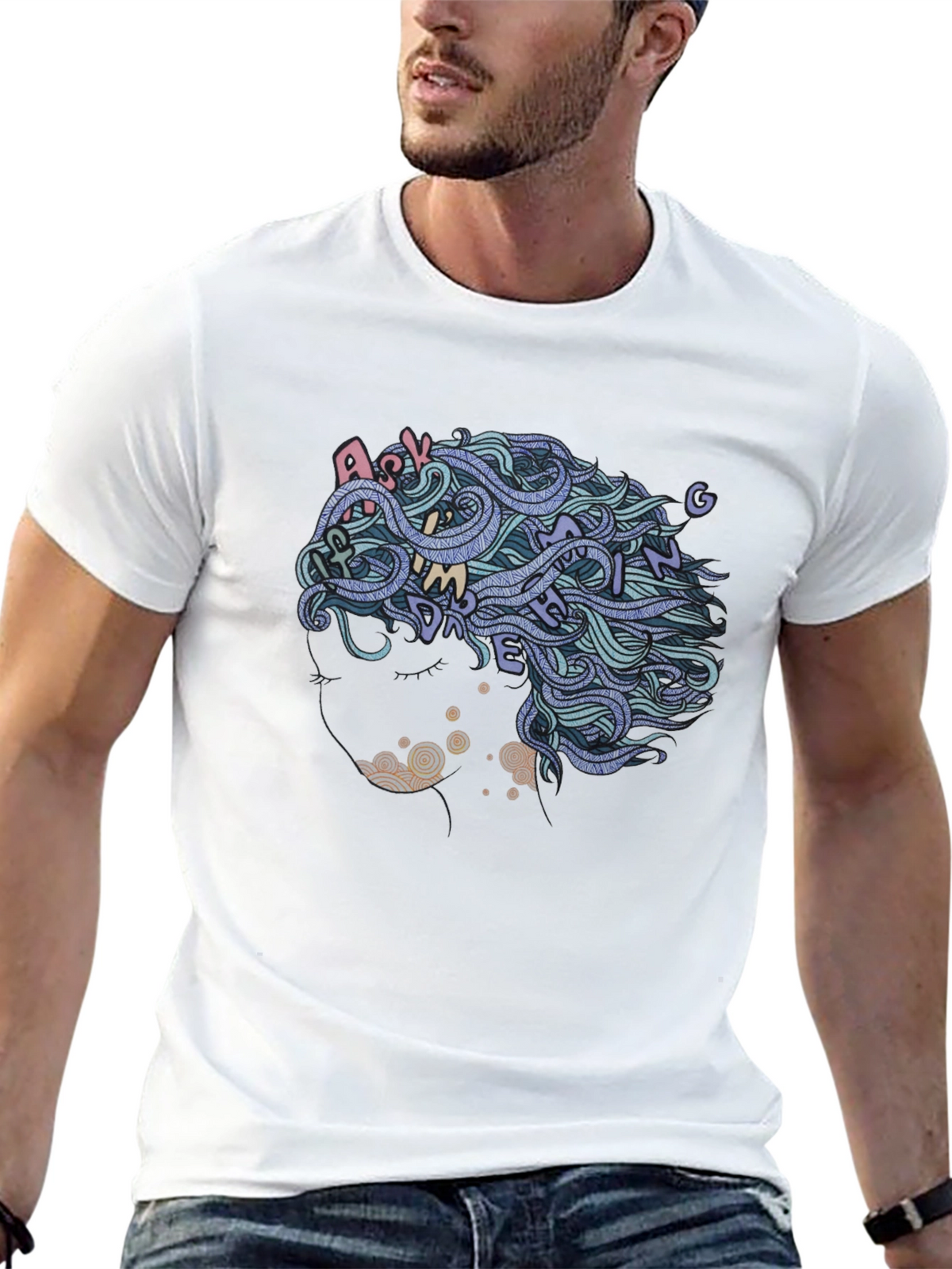 Abstract Hair Tee - Ask Me Anything