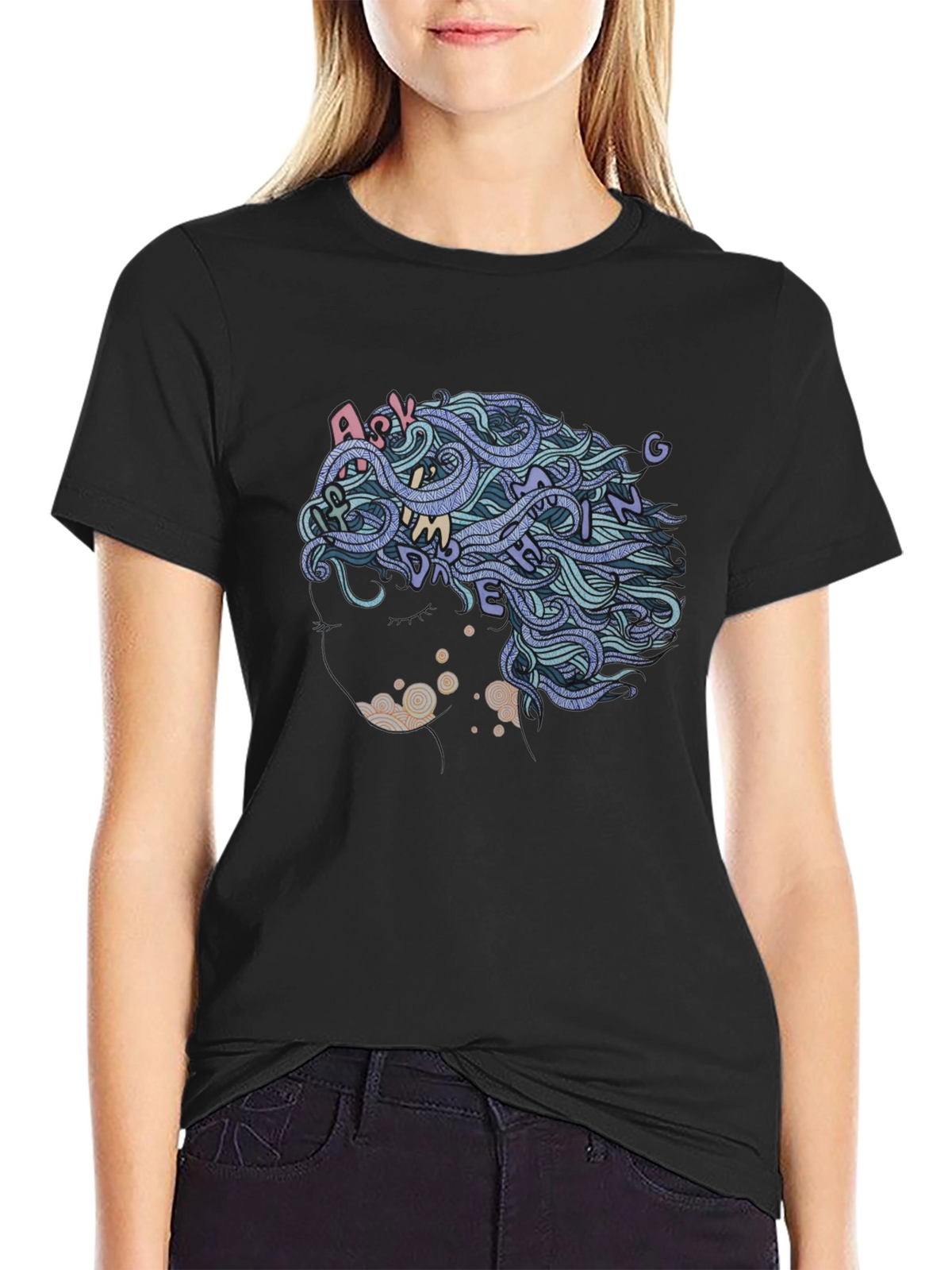 Abstract Hair Tee - Ask Me Anything