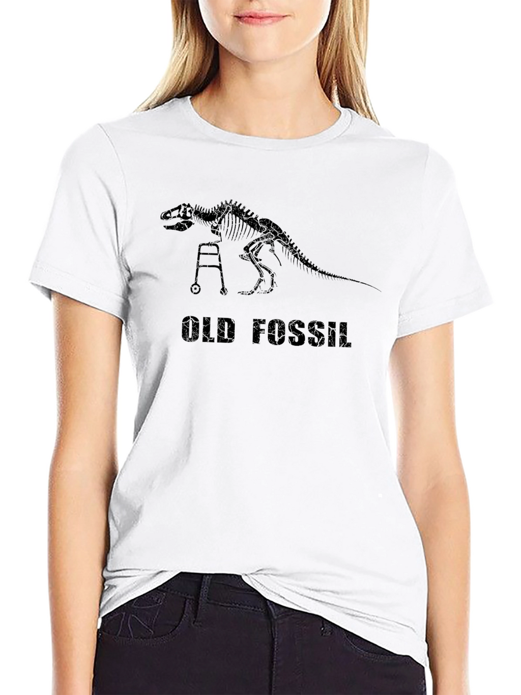 Old Fossil Dinosaur Skeleton Graphic T-Shirt