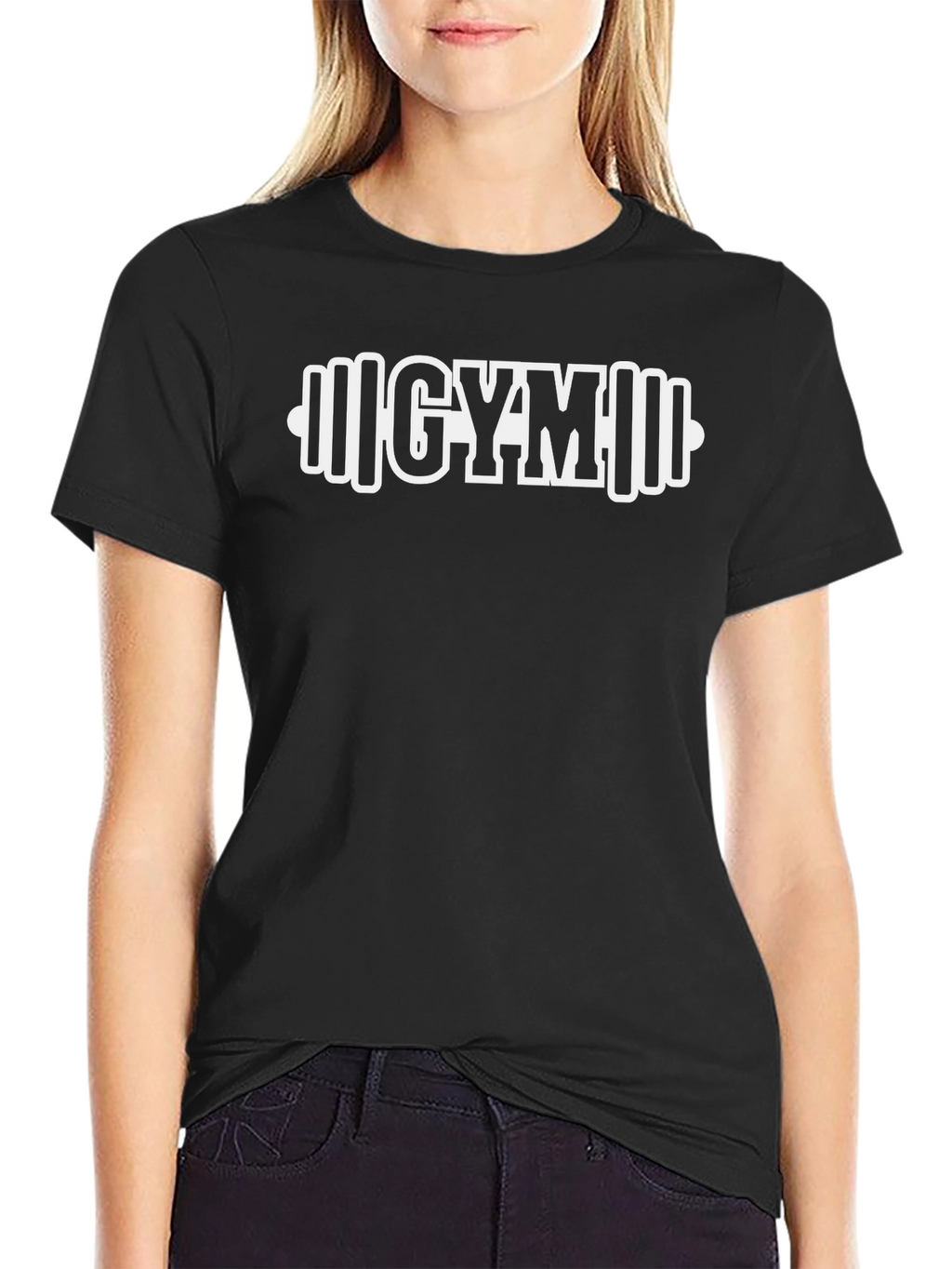 Gym Barbell Graphic Tee - Workout Motivation T-Shirt