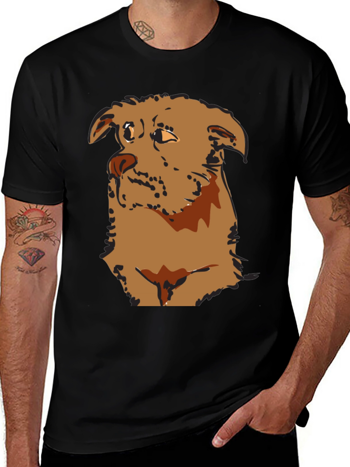 Dog Graphic T-Shirt - Casual Style