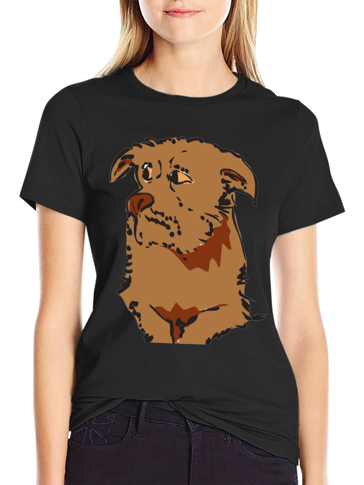 Dog Graphic T-Shirt - Casual Style