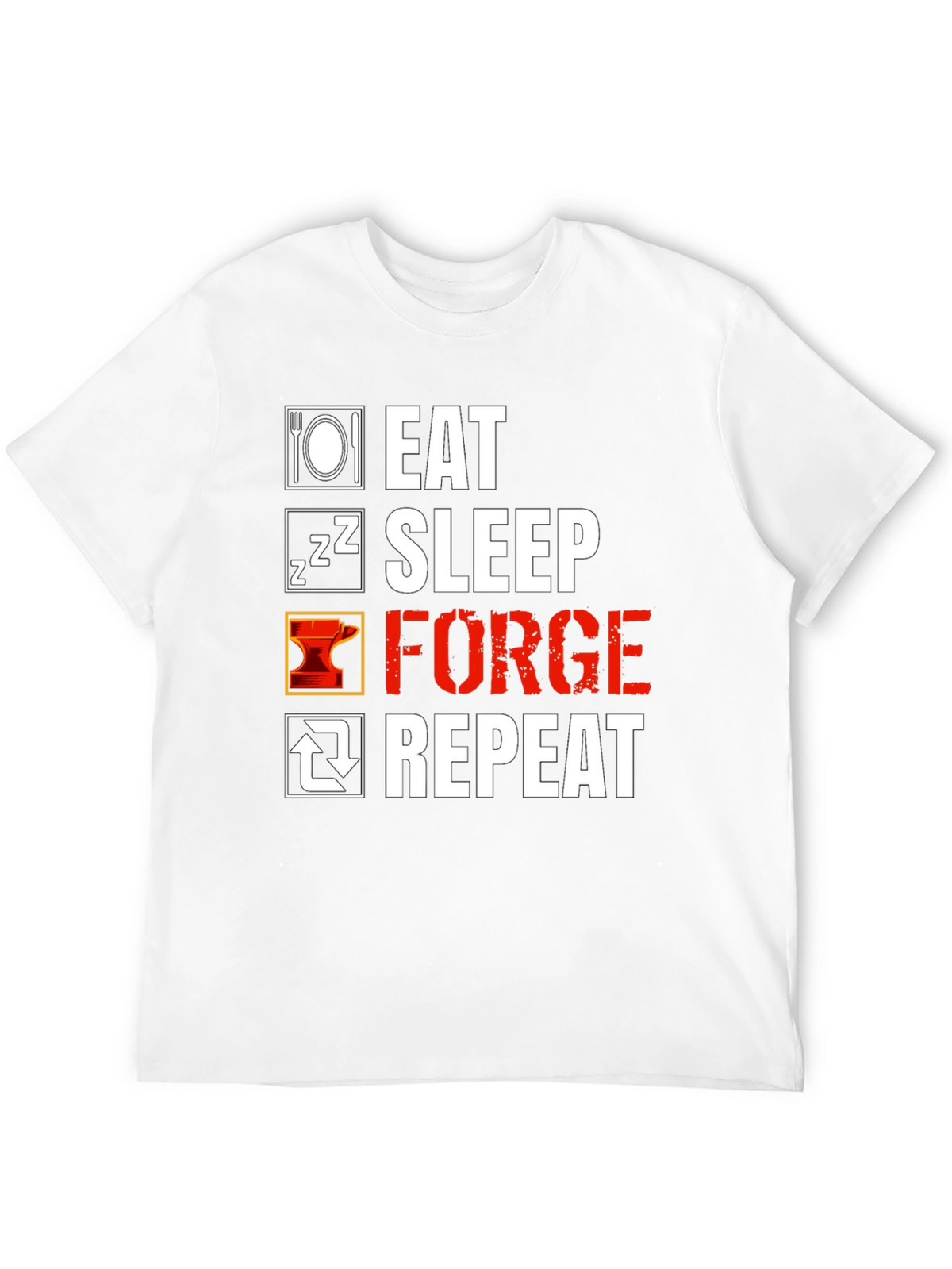 Eat Sleep Forge Repeat Black T-Shirt