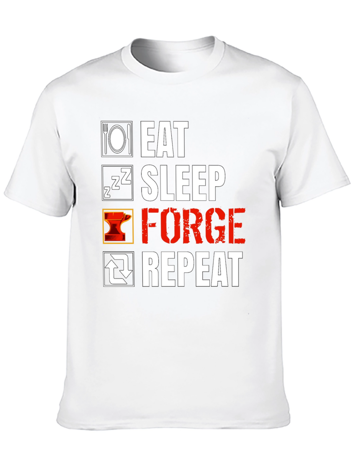 Eat Sleep Forge Repeat Black T-Shirt
