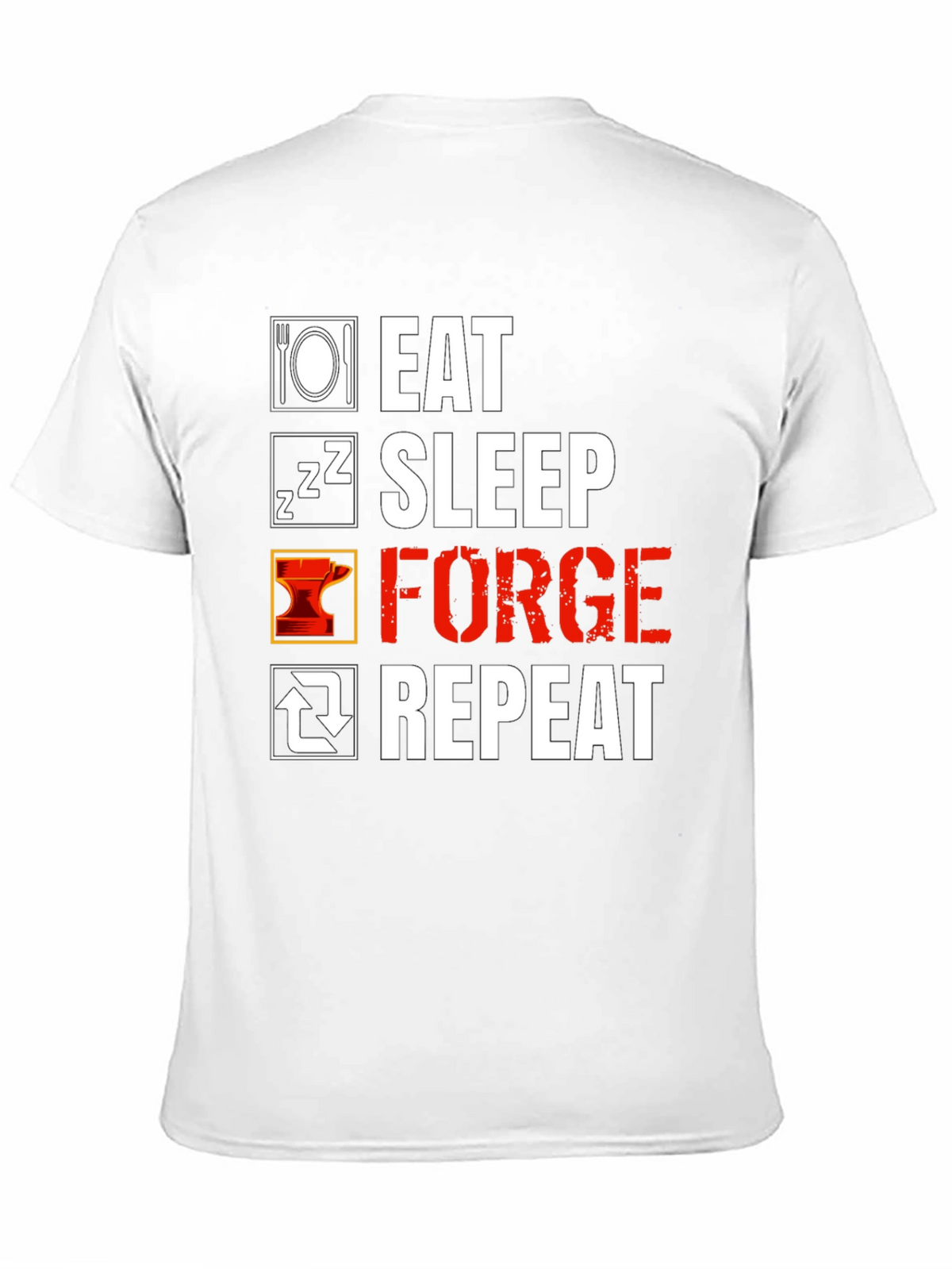 Eat Sleep Forge Repeat Black T-Shirt