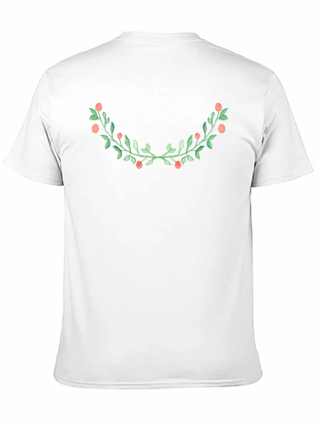 Floral Wreath Graphic Black Tee