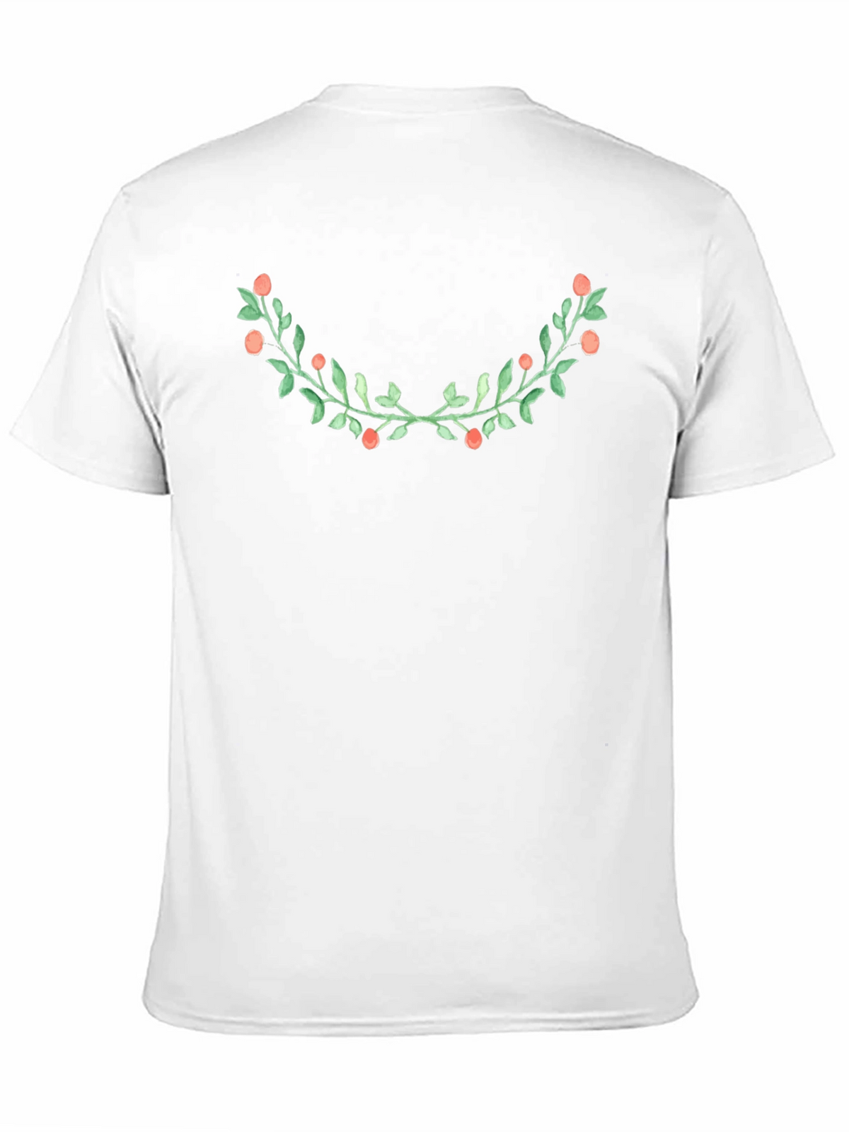 Floral Wreath Graphic Black Tee