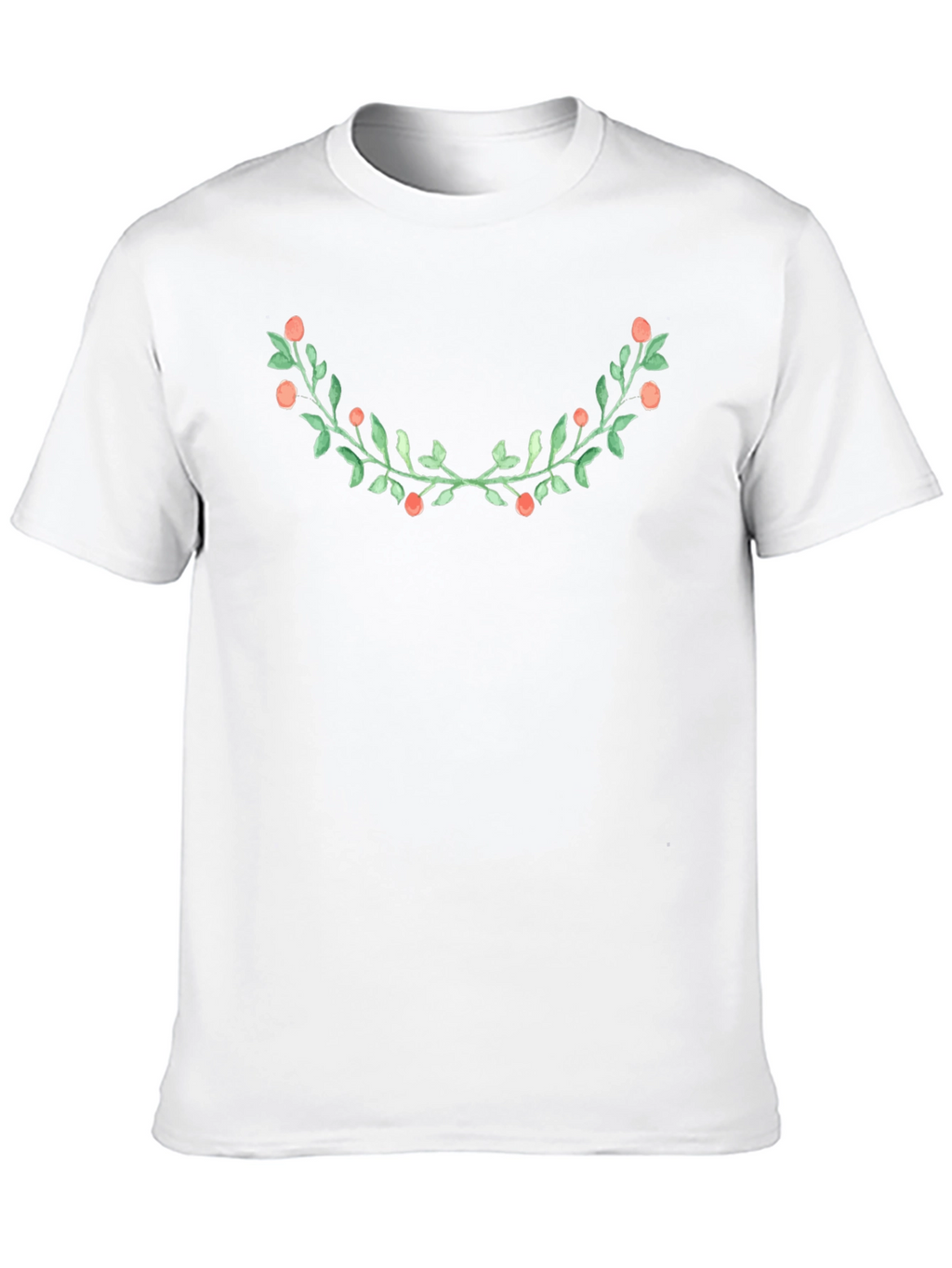 Floral Wreath Graphic Black Tee