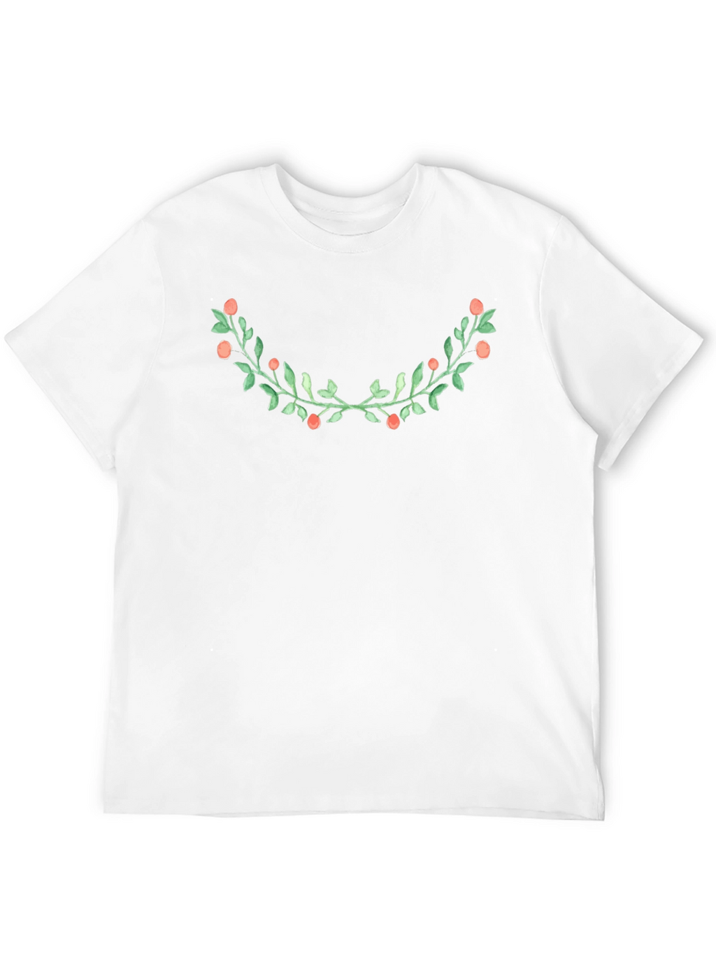 Floral Wreath Graphic Black Tee