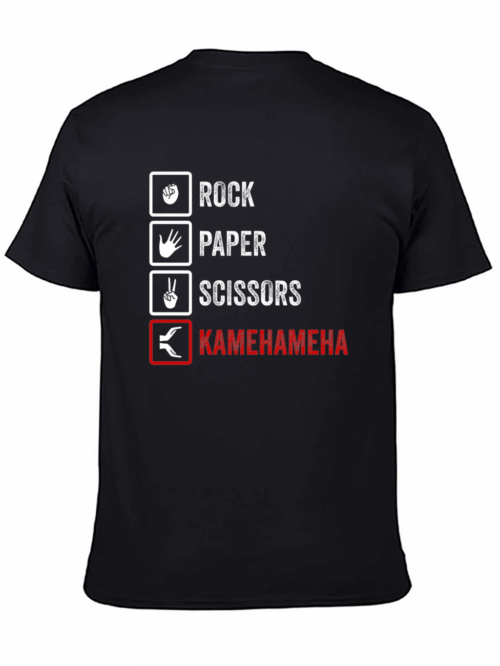 Rock Paper Scissors Kamehameha Funny T-Shirt