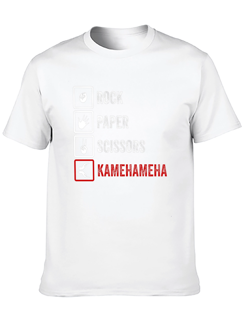 Rock Paper Scissors Kamehameha Funny T-Shirt