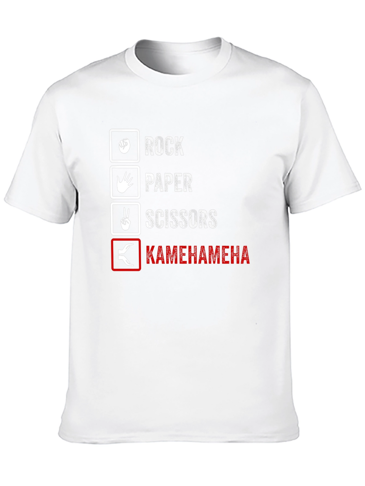 Rock Paper Scissors Kamehameha Funny T-Shirt
