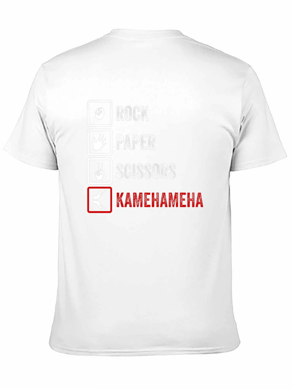 Rock Paper Scissors Kamehameha Funny T-Shirt