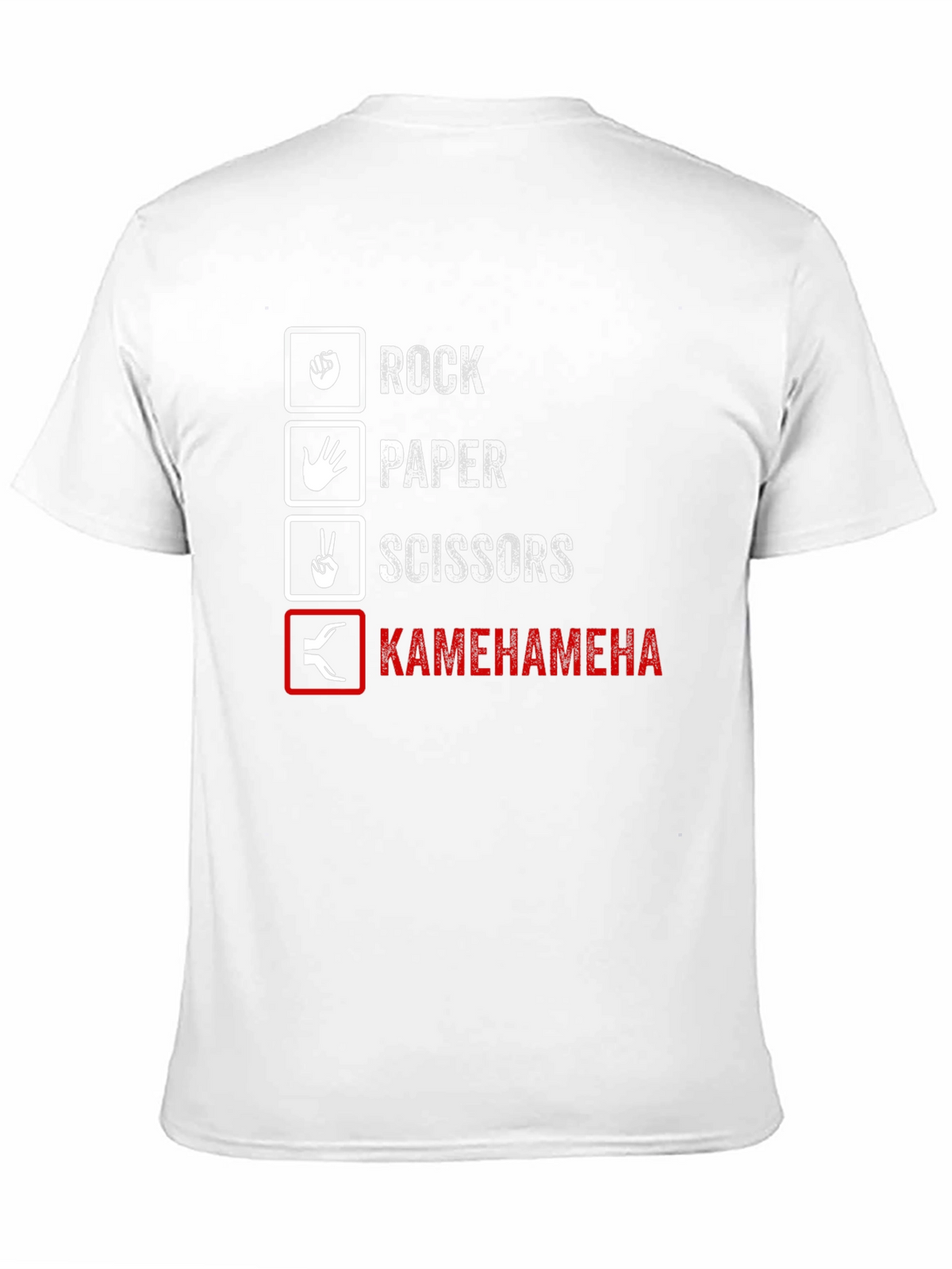 Rock Paper Scissors Kamehameha Funny T-Shirt