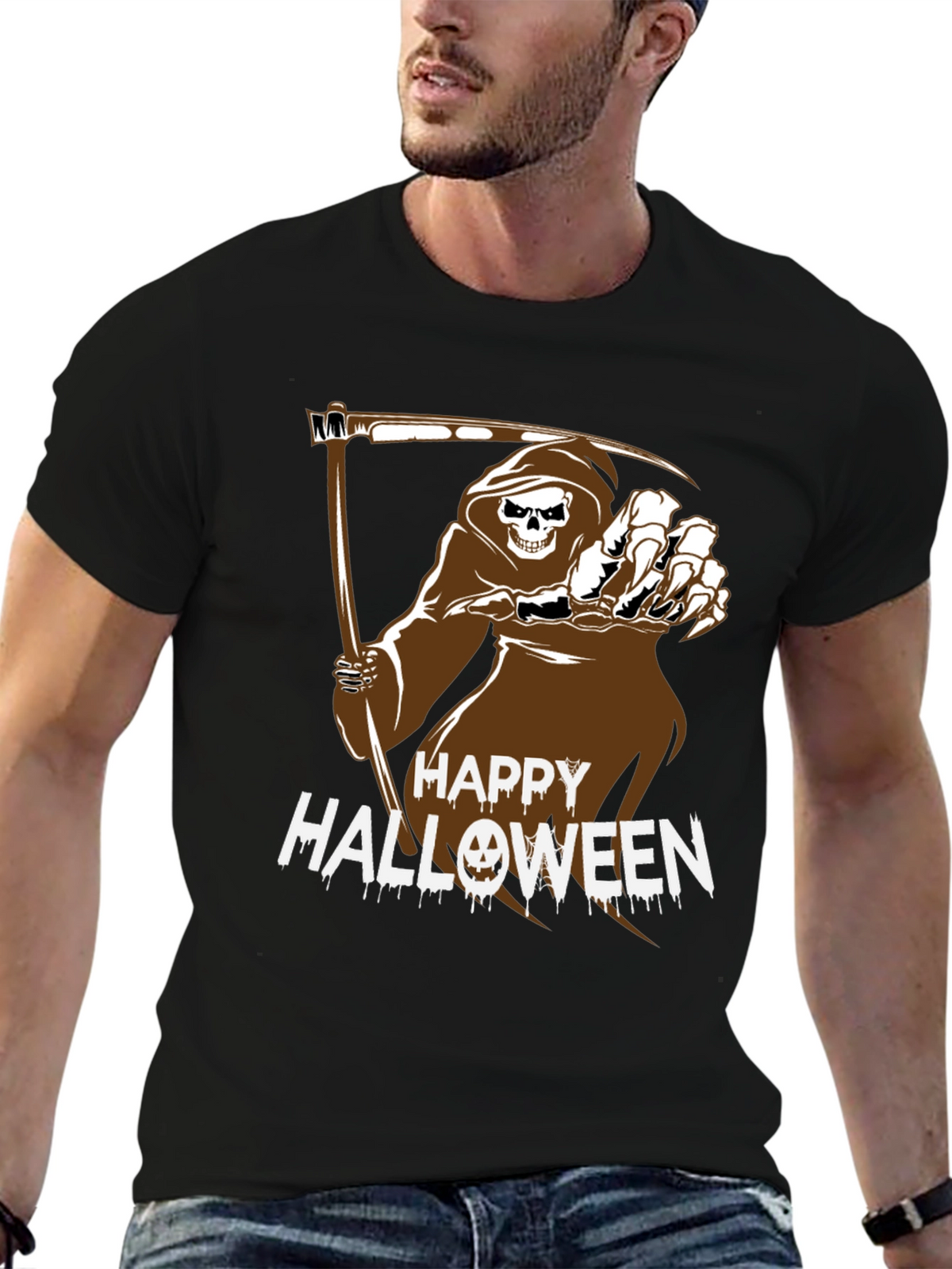 Happy Halloween Reaper Graphic Tee
