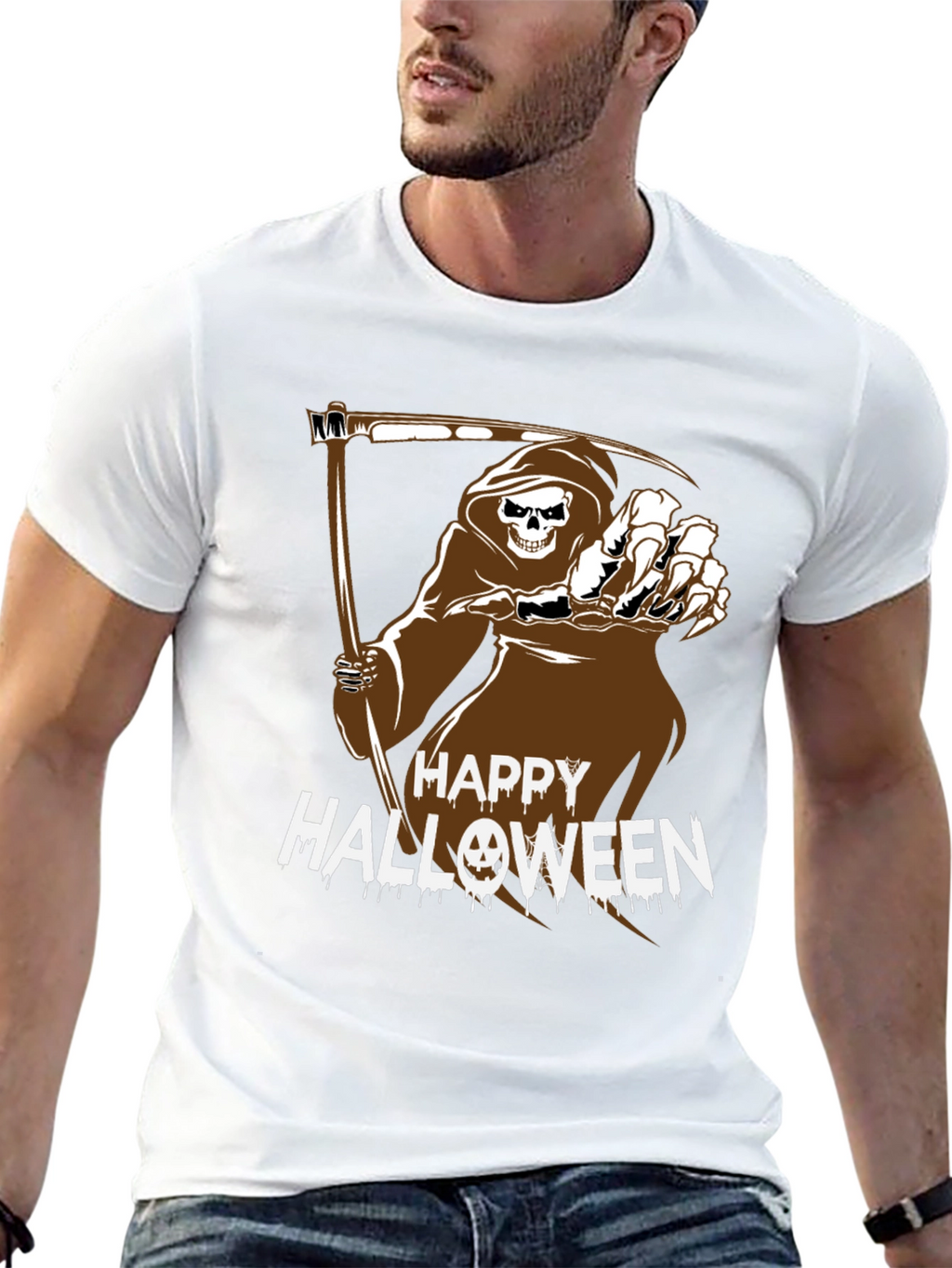 Happy Halloween Reaper Graphic Tee