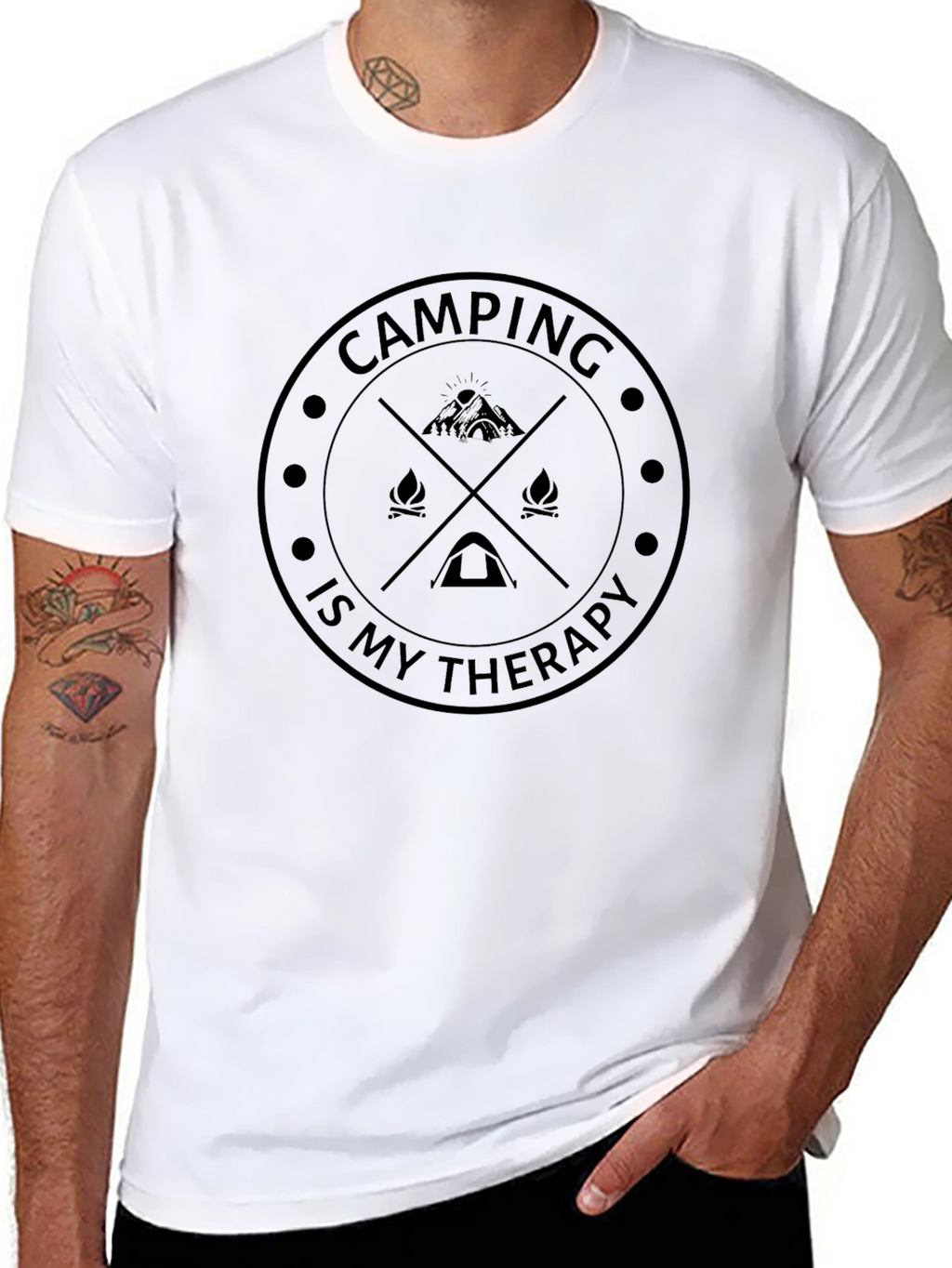Camping is My Therapy Graphic Tee