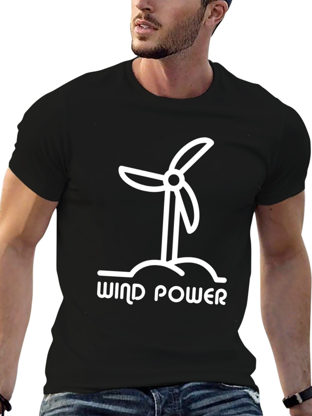Wind Power Graphic Tee - Eco-Friendly Design