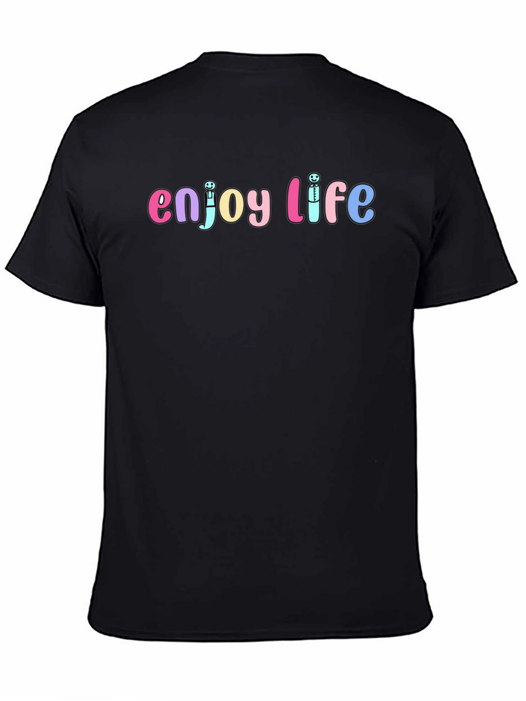 Enjoy Life Graphic Tee - Unisex Black Cotton T-Shirt