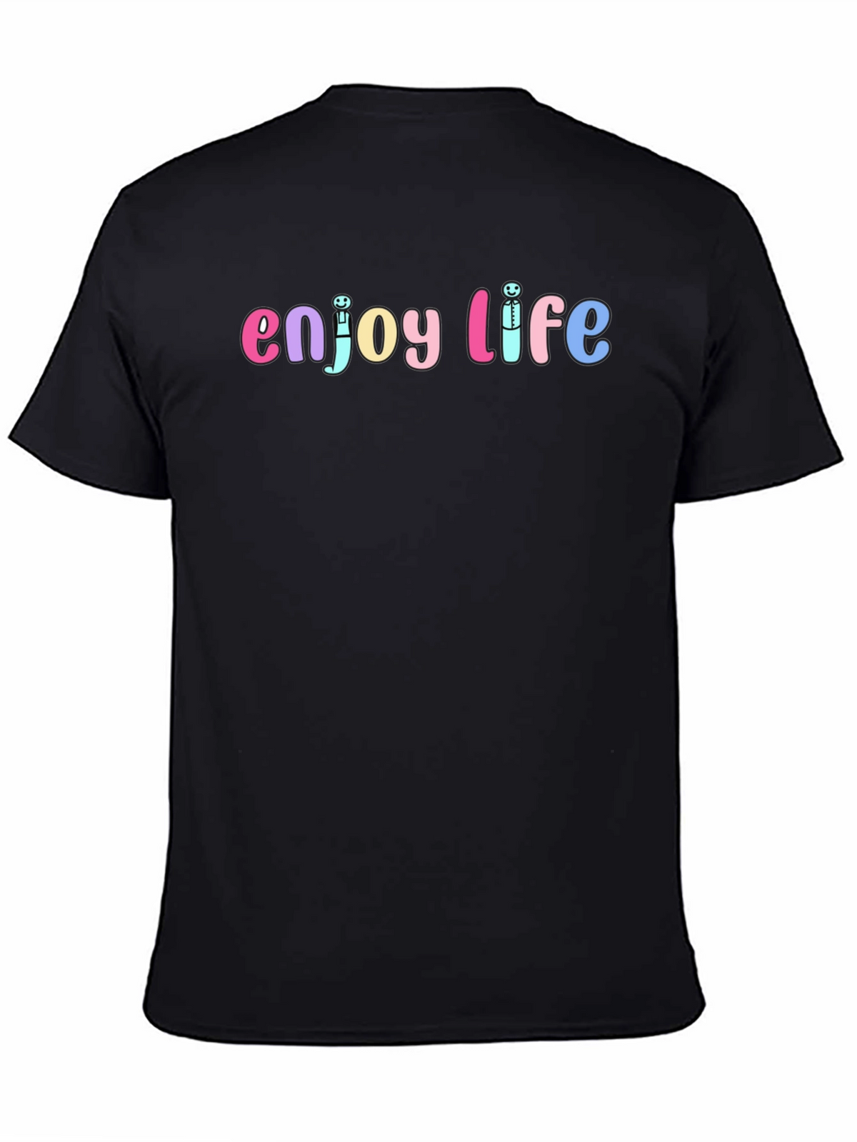 Enjoy Life Graphic Tee - Unisex Black Cotton T-Shirt