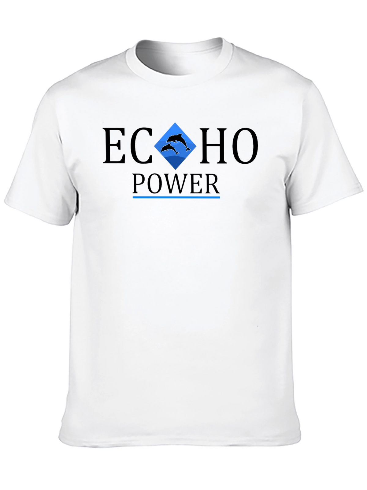 Echo Power Graphic Print Black T-Shirt